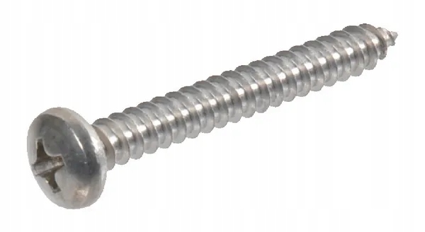 Wkręt samowiercący 6.3x38 mm PH3, stal szlachetna, łeb soczewkowy