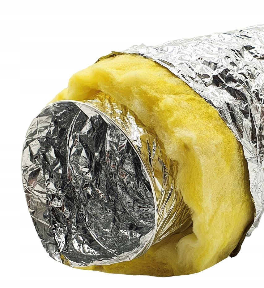 Rura wentylacyjna aluminiowa izolowana elastyczna spiro kanał przewód rekuperacja 150 mm 10 m — 12