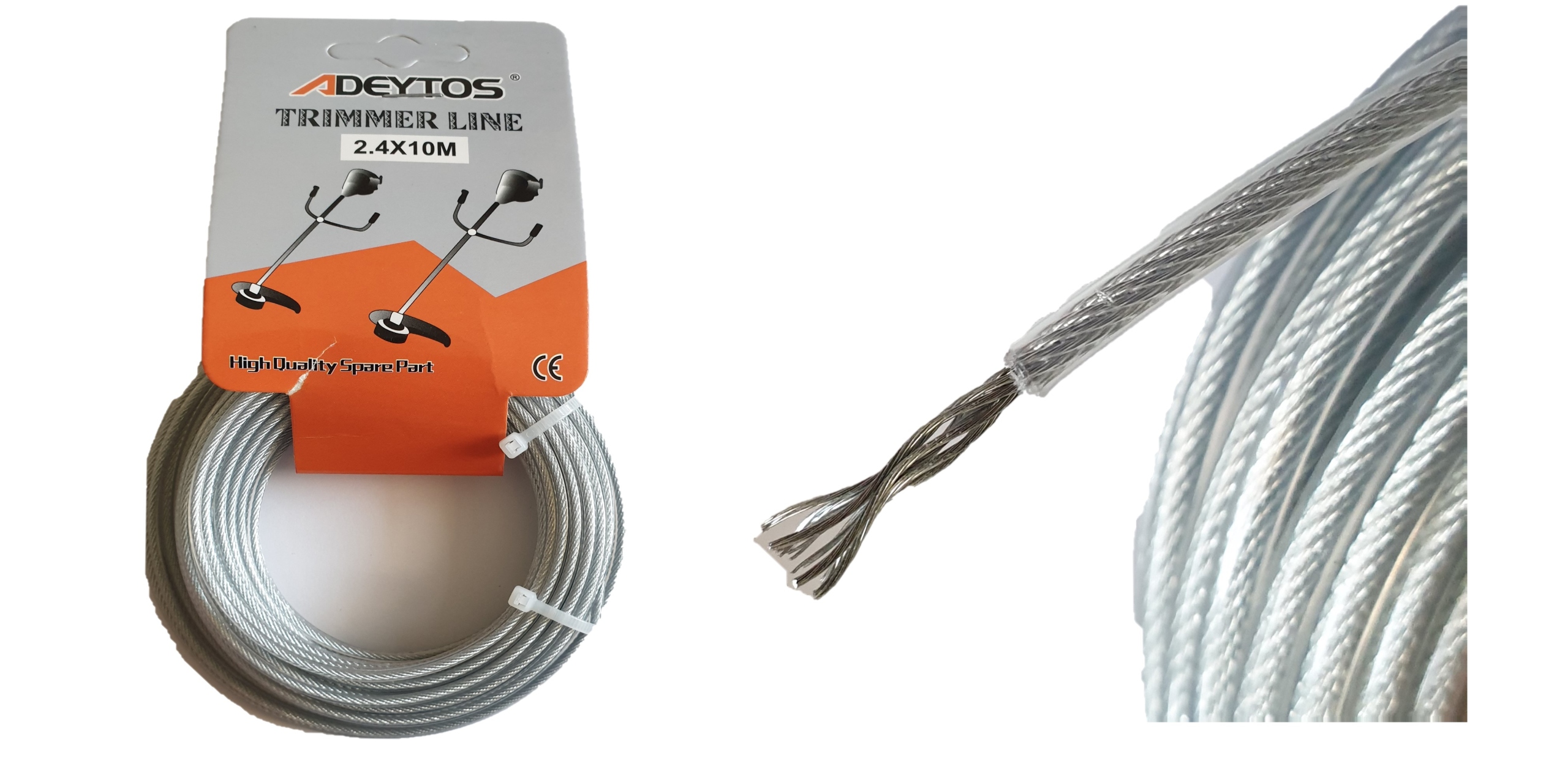 

Żyłka Tnąca Do Kosy Zbrojona Drutem 2.4MM