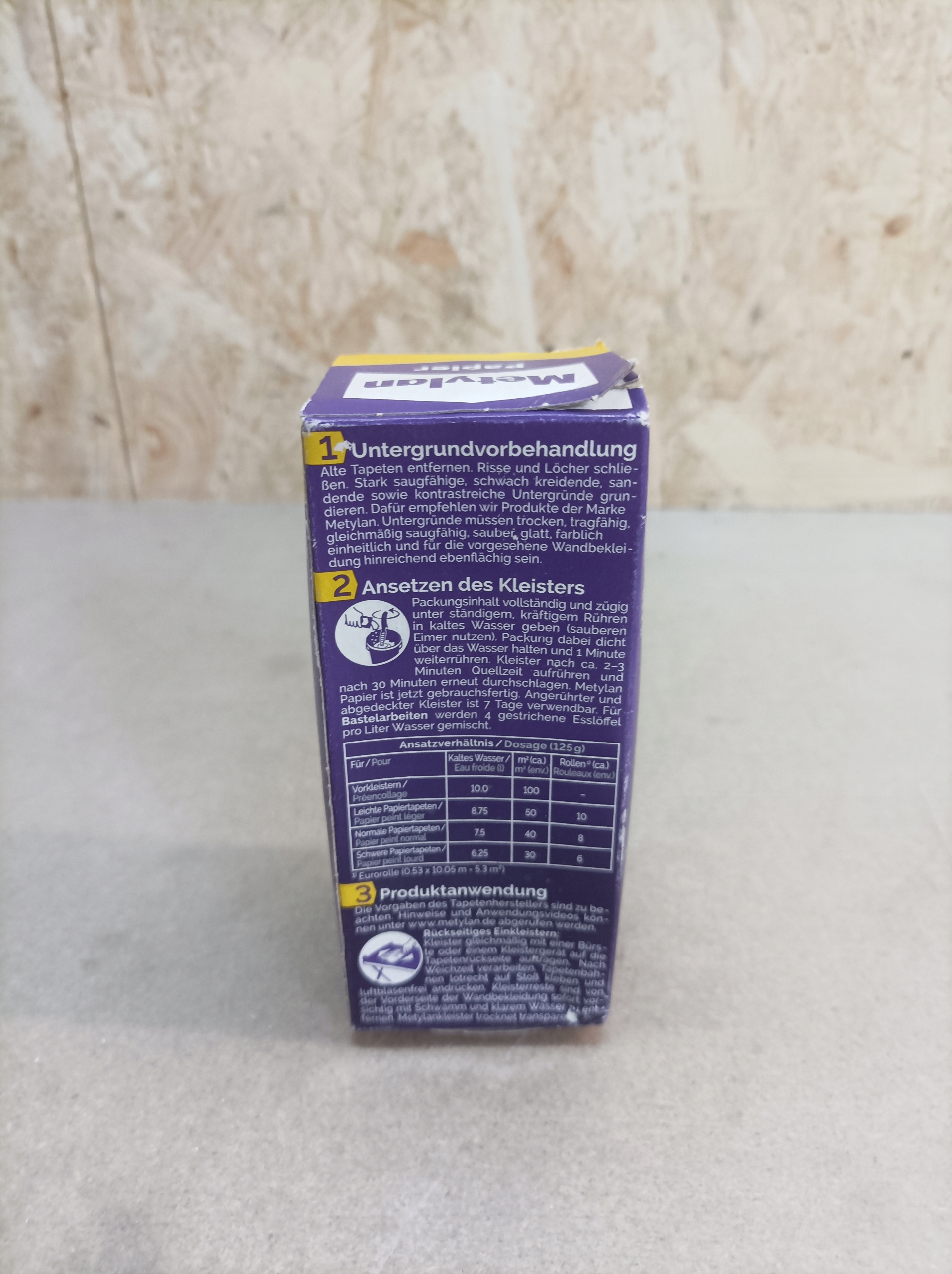 E5 Metylan Papier Klej do tapet MPP40 125 g Marka Metylan