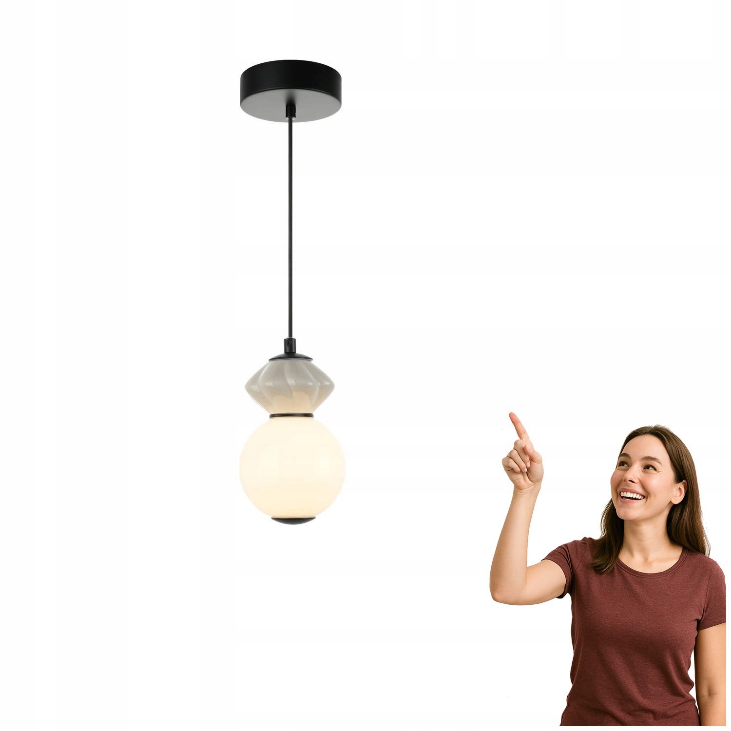 Závěsná Led lampa 5W Balos PND-94921-1A-BK Italux