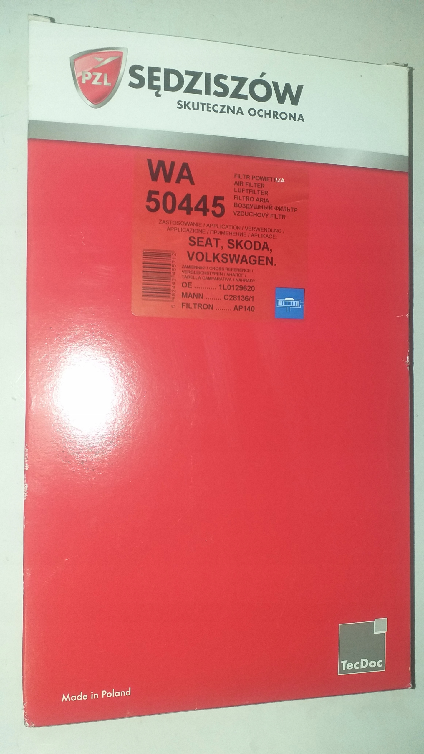 Filtr powietrza WA50445 PZL Filters