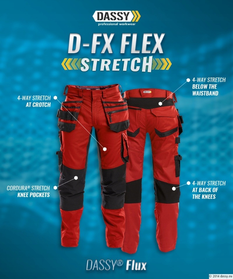 робочі штани чоловічі еластичні Dassy Flux 48 Тип талії штани