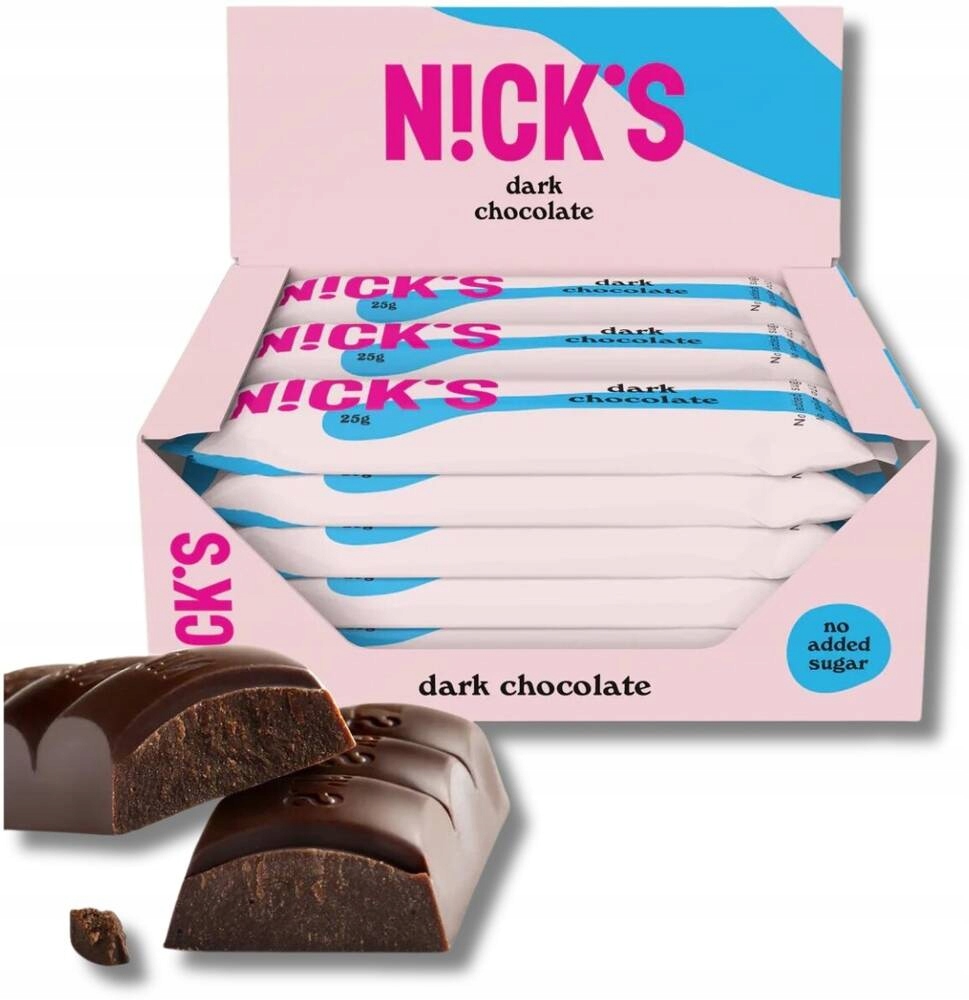 Levně Tyčinka Nick's Dark Chocolate Sada 25 g x 15 kusů