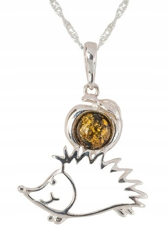 Stříbrný Náhrdelník Řetízek Dámský Přírodní Jantar Stříbro O Ryzosti 925