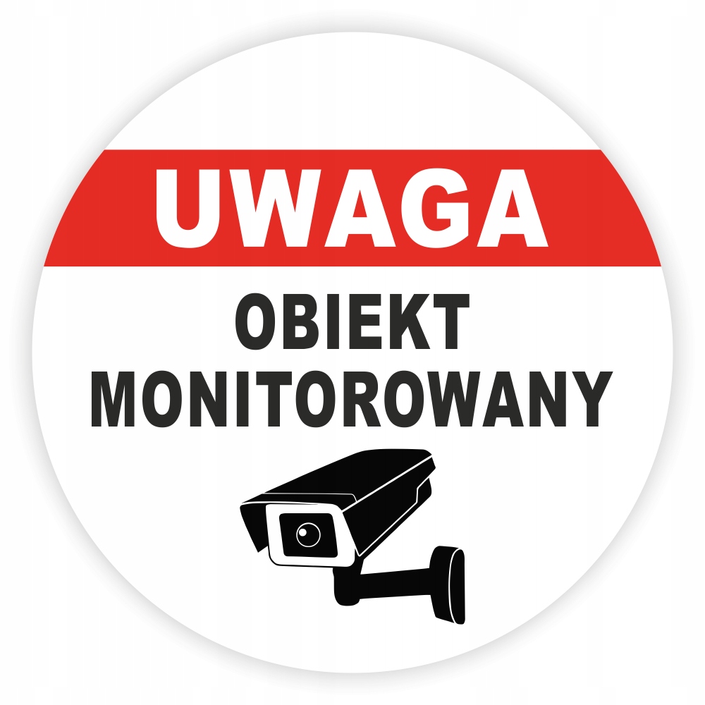 

Naklejka Obiekt Monitorowany okrągła znak 10 cm