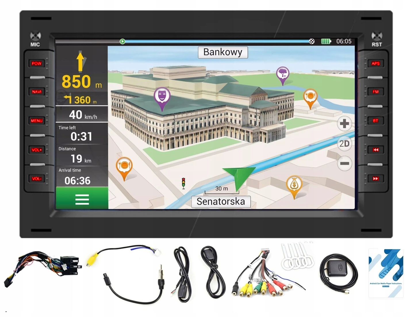 Rádio Gps Android Vw Multivan T5 Passat B5 Golf 4 Carplay Wifi Usb 4/64GB