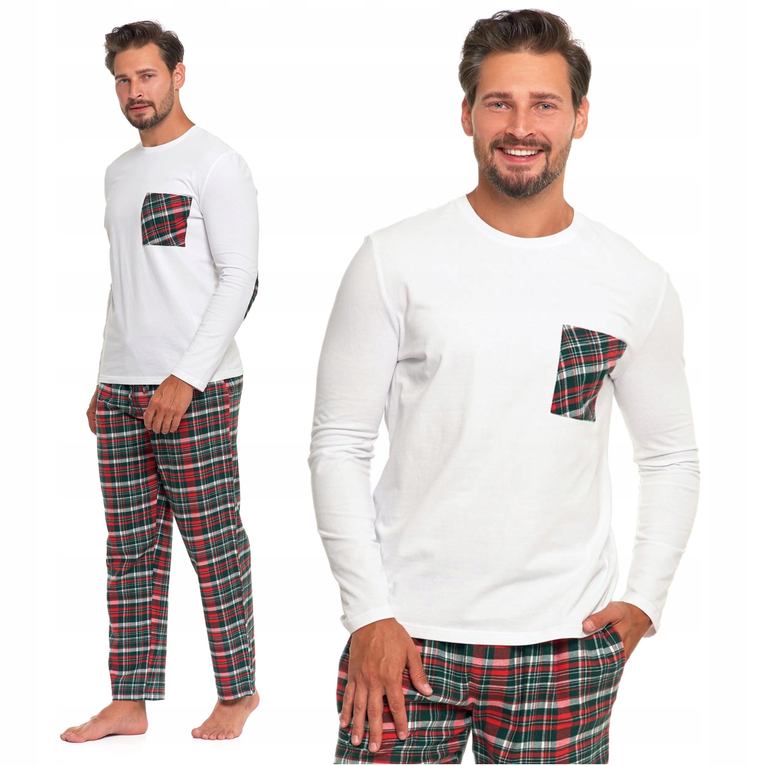 Pánské Pyžamo S Dlouhými Kostkovanými Kalhotami Dárek K Klasickým Svátkům Moraj M