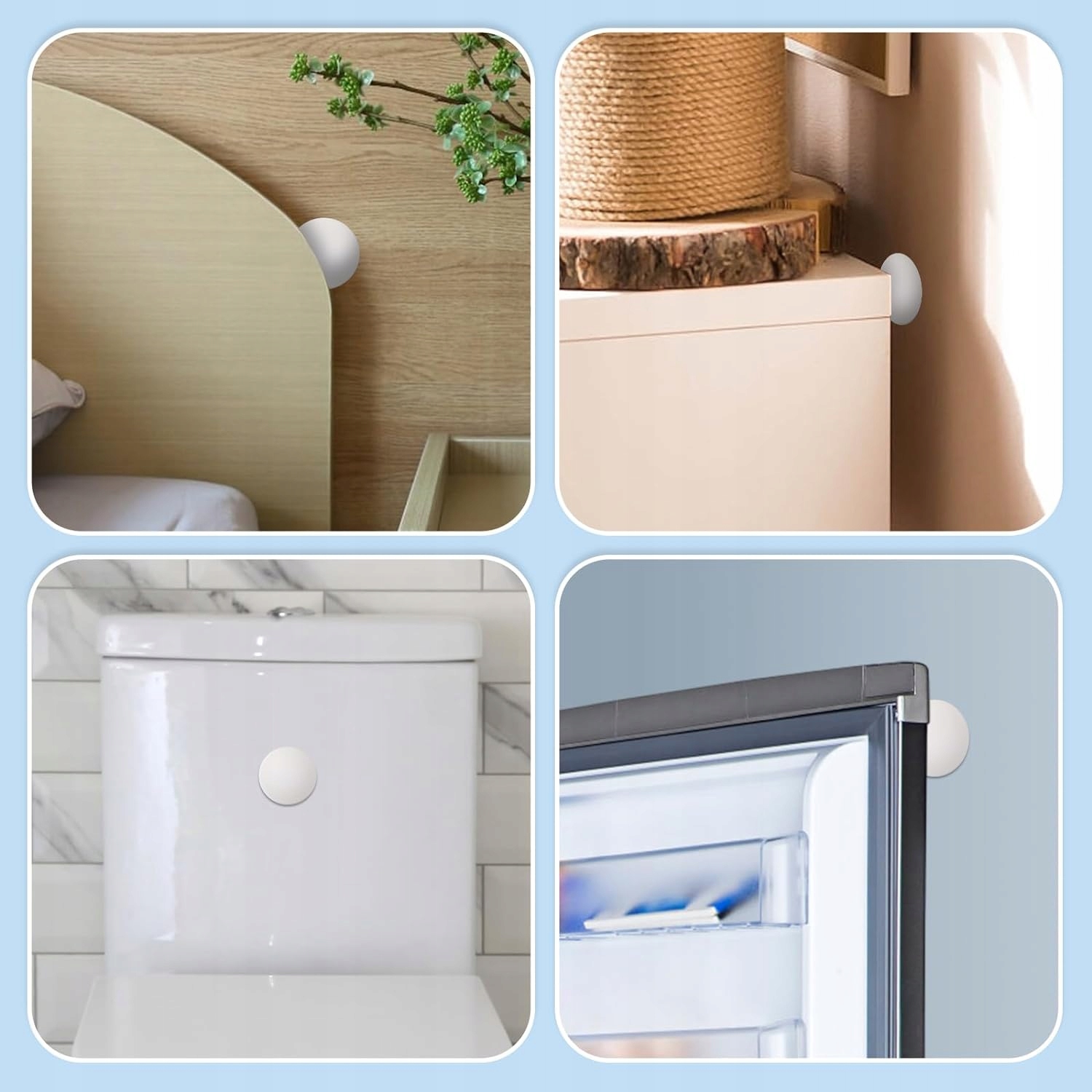 ODBOJNIK ODBÓJ KLAMKI DRZWI SAMOPRZYLEPNY DO ŚCIAN GUMOWY OGRANICZNIK -12 x Rodzaj przyklejany