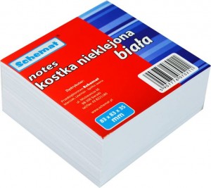 

Notes kostka – 83x83x35mm nieklejona biała