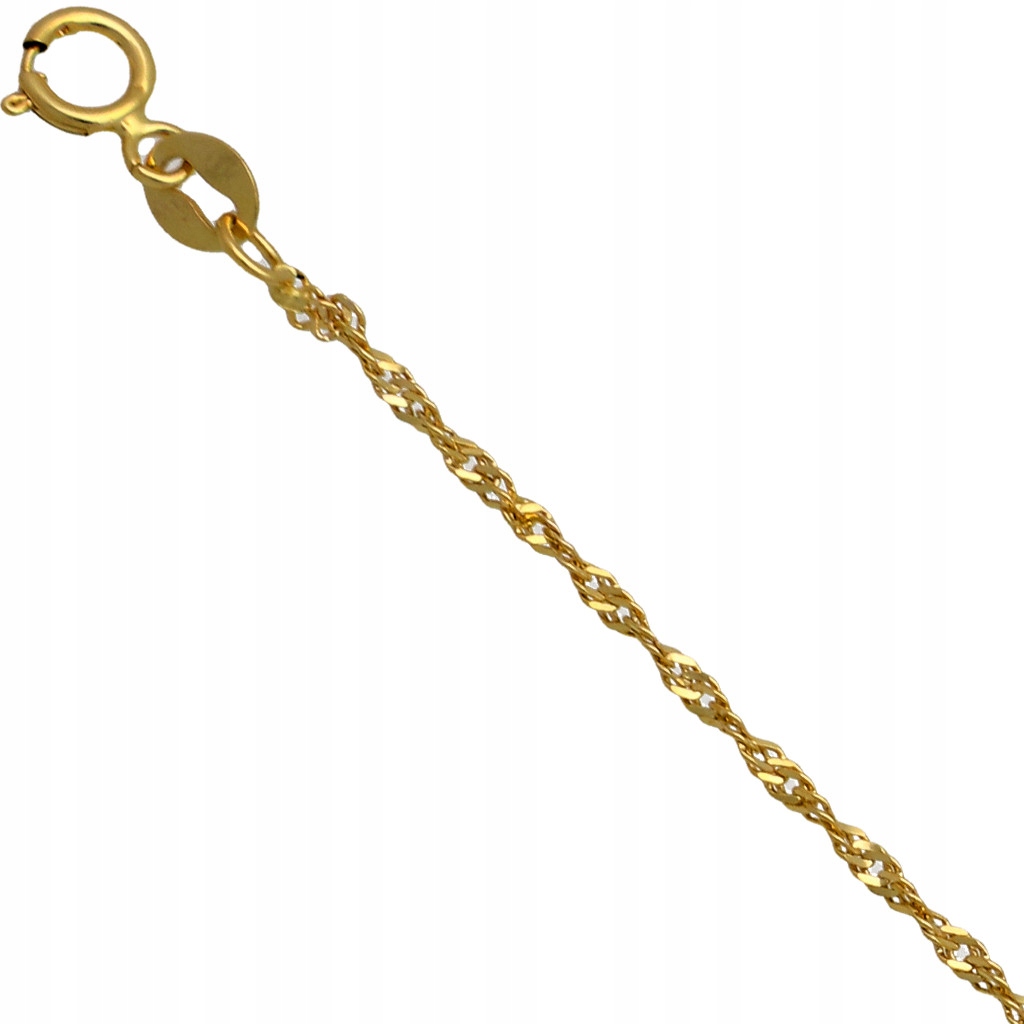 Łańcuszek złoty singapur 42cm 1.7mm złoto pr.585