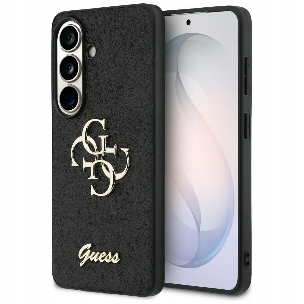 Etui Guess Fixed Glitter Big 4G Metal Logo do Samsung Galaxy S26 czarny