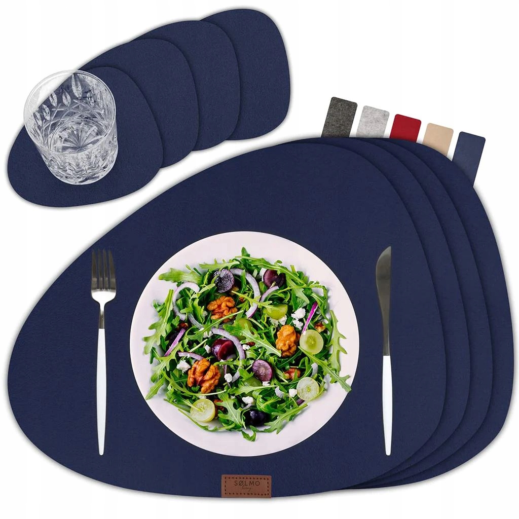 Plstěná Podložka S Podložkou Sølmo Oválný Set 4 ks I 44x32/10x10cm
