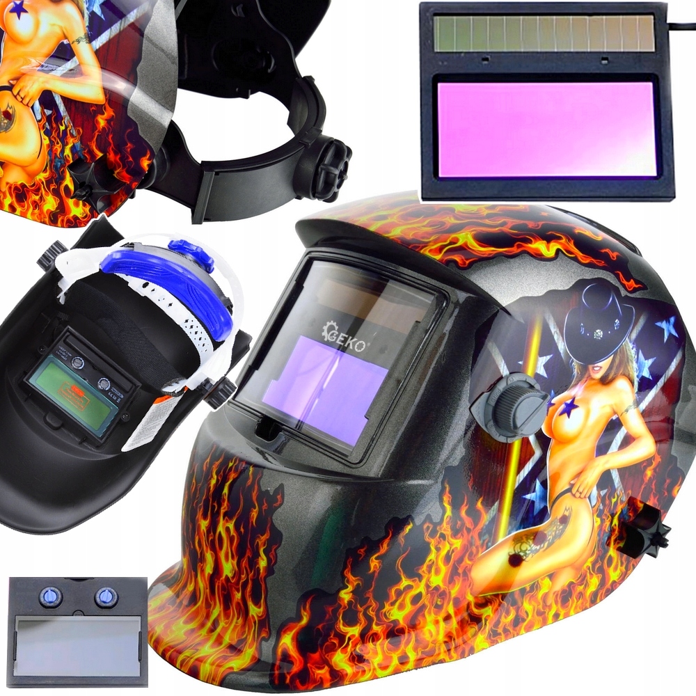 Maska Spawalnicza Przyłbica Samościemniająca Filtr