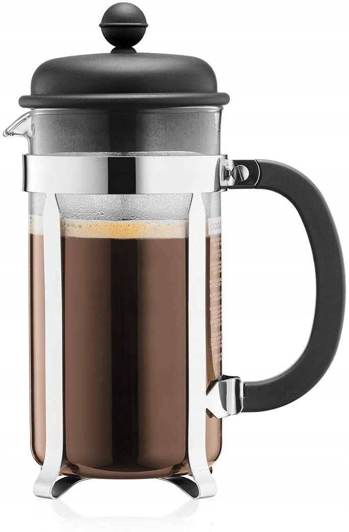 Pístový spařovač kávy Bodum Caffettiera 1L french press černý