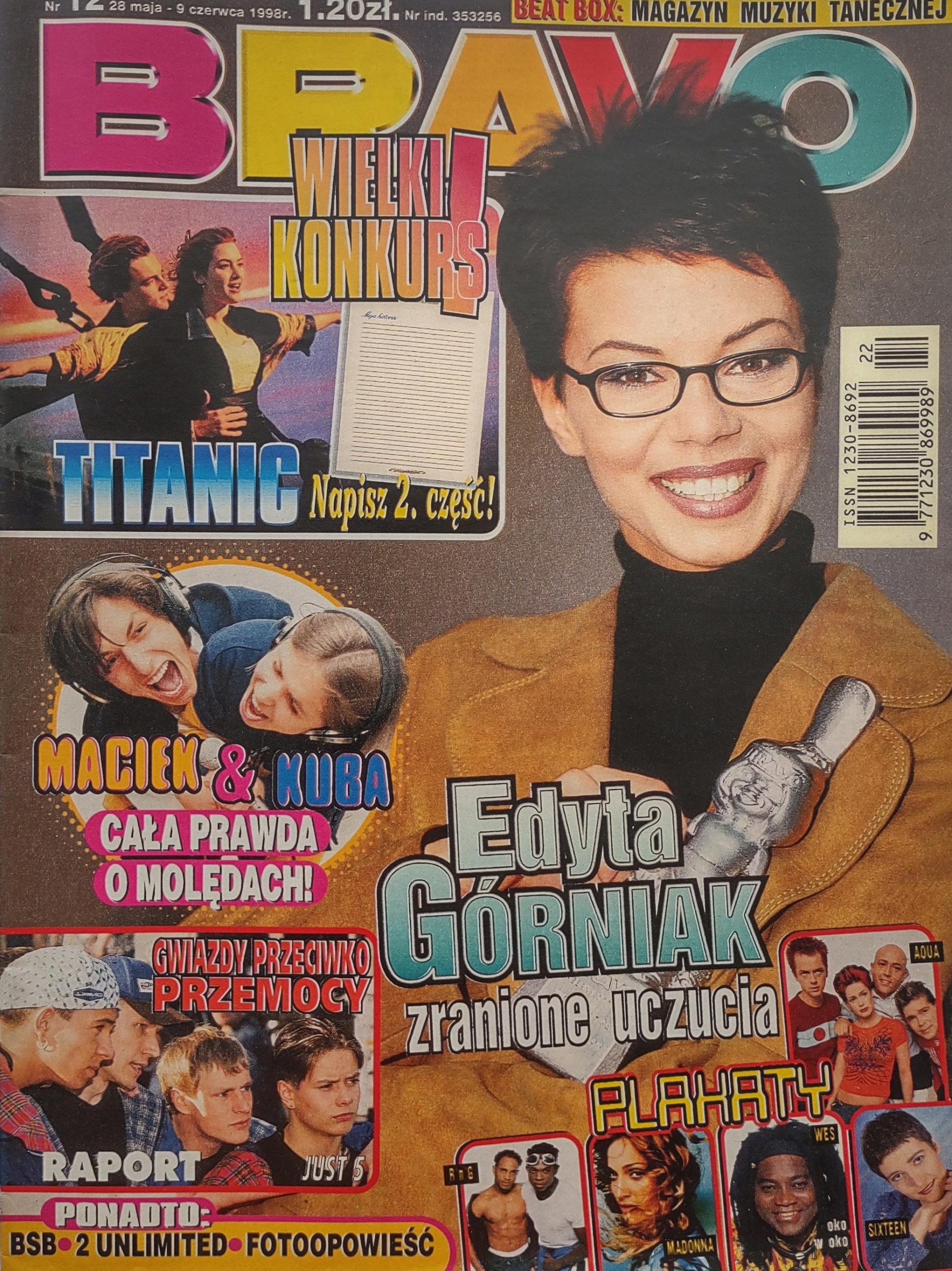 Bravo 12 1998 są plakaty Madonna Aqua