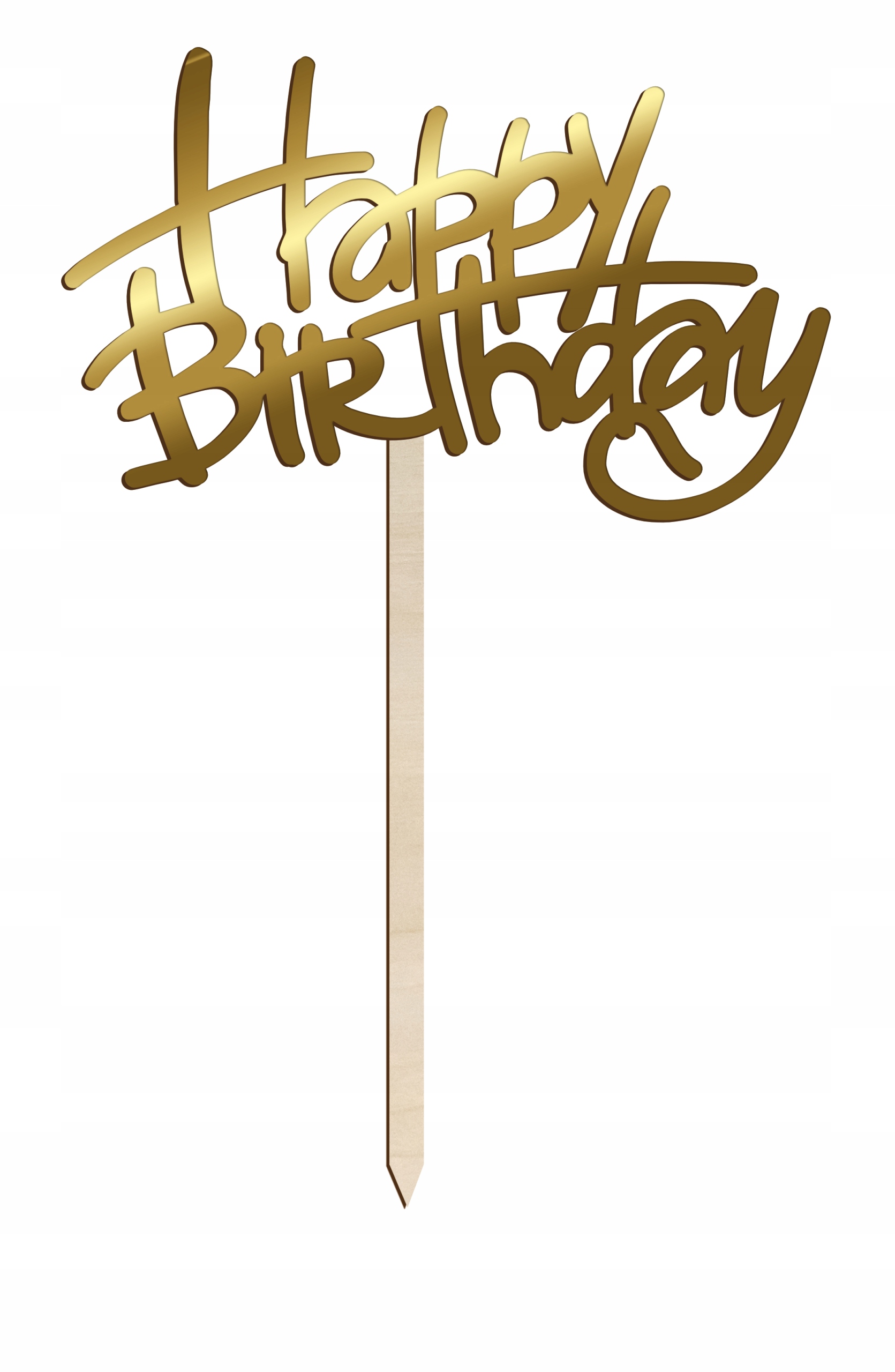 

Topper Urodzinowy Happy Birthday Złoty