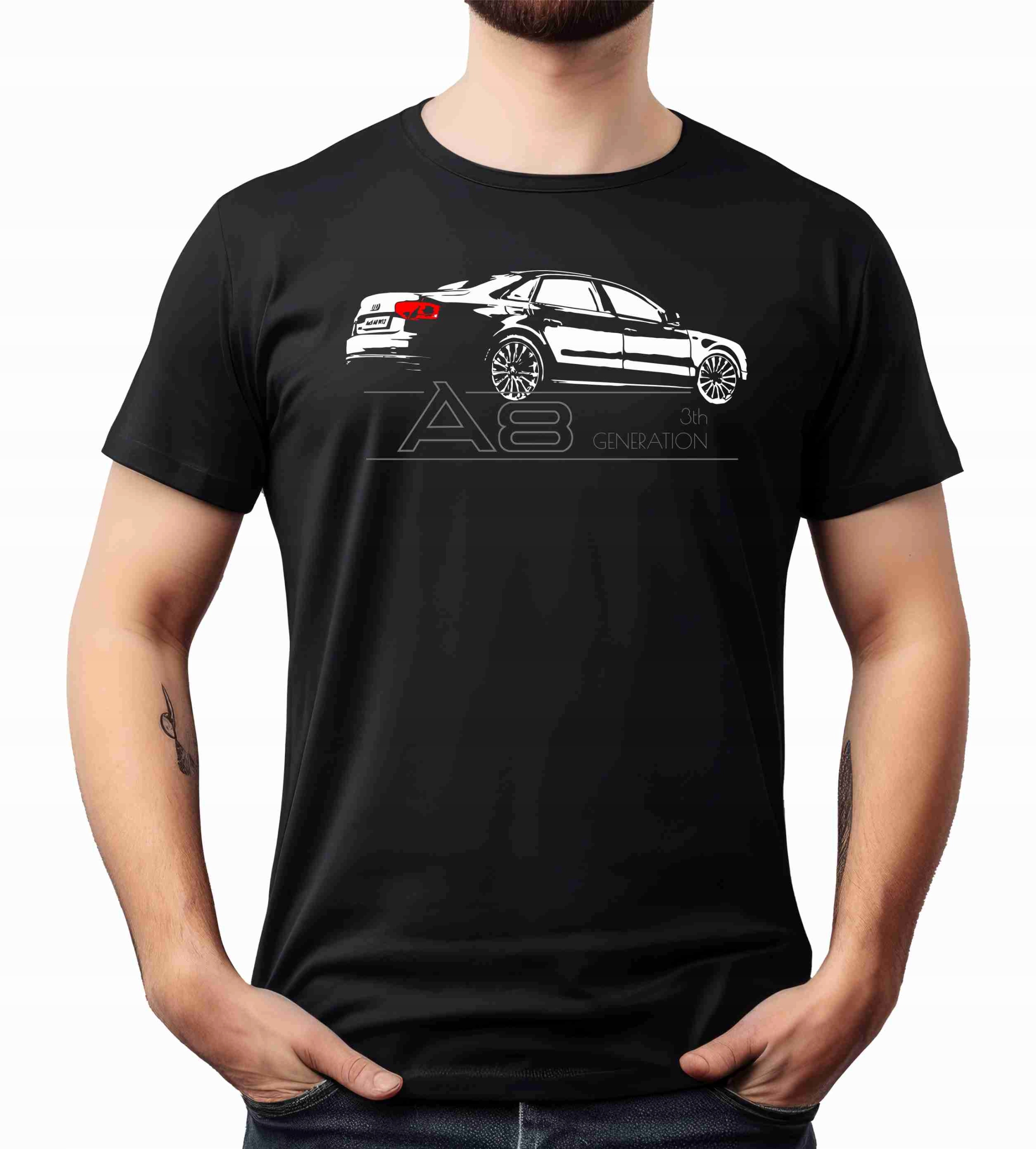 KOSZULKA z nadrukiem T-shirt dla fana Audi A8 d4
