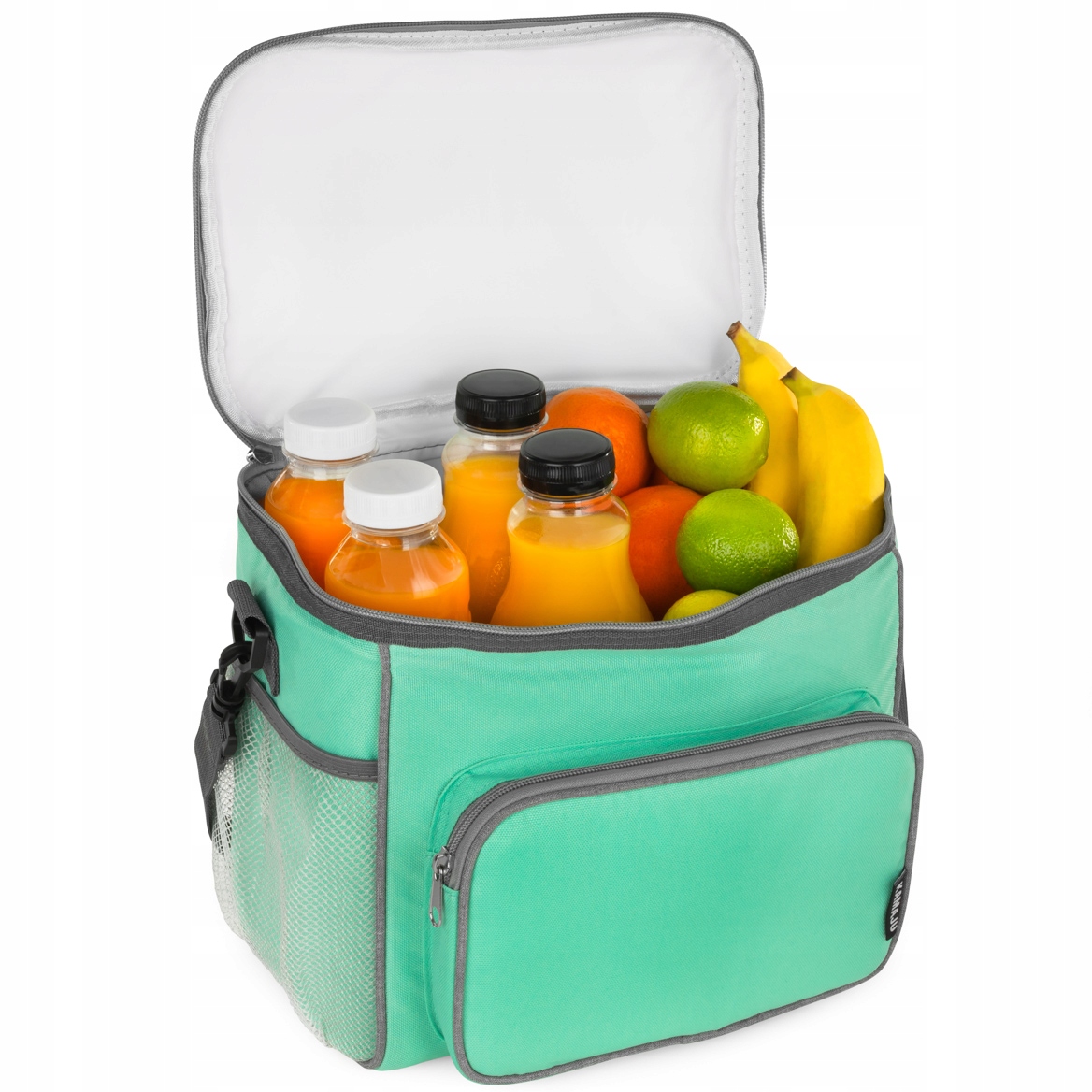 SOLIDNA TORBA TERMICZNA 2 KOMORY Z KIESZENIAMI + REG PASEK + WKŁADY 2x400 Model TT1601Z