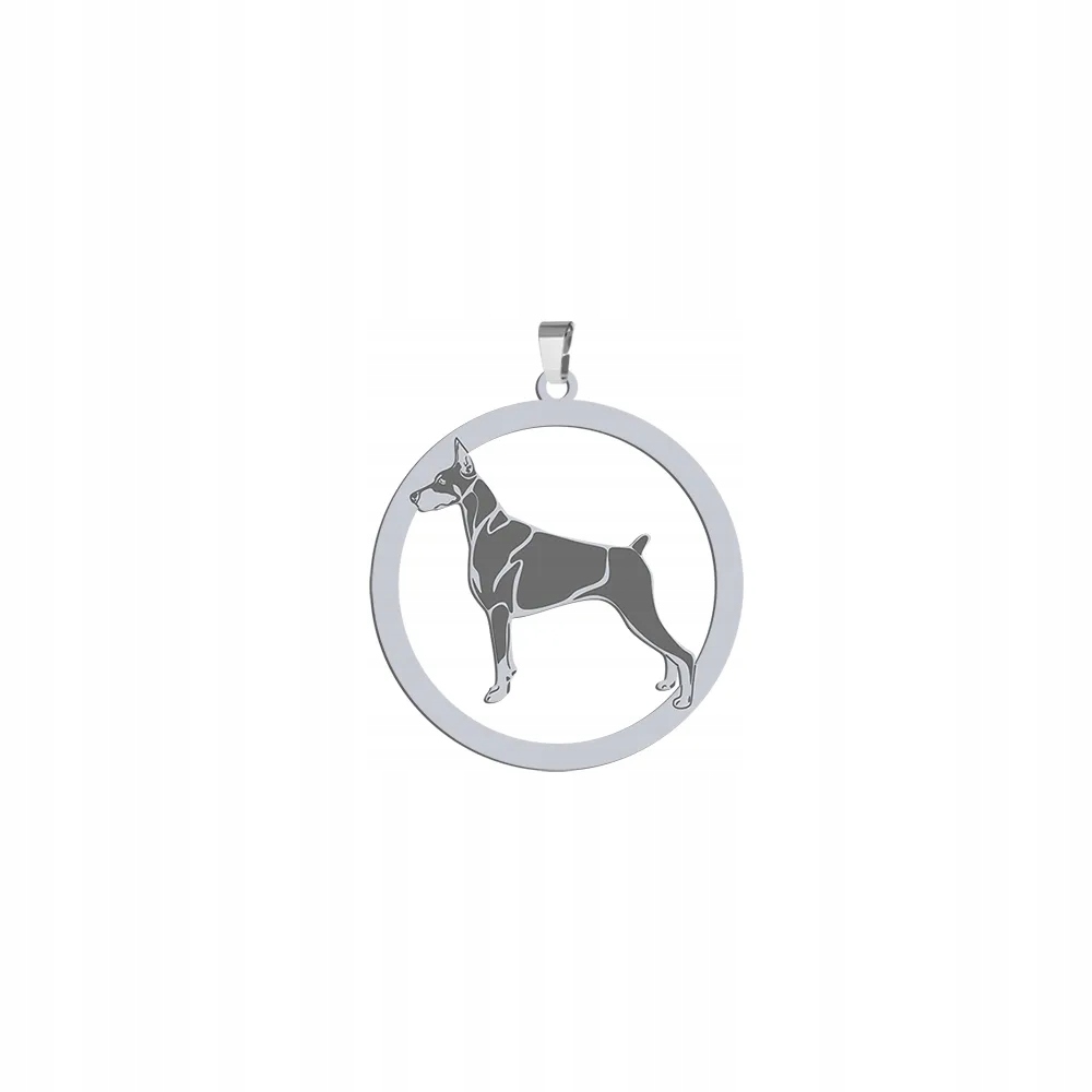 Stříbrný přívěsek s dobrmanským psem 925 Šperky Dárek Gravírování Bonus