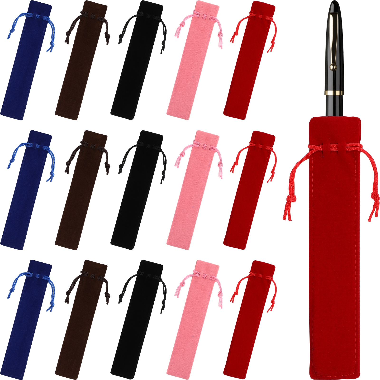 ETUI NA DŁUGOPIS Z ŚCIĄGACZEM TORBA DO PRZECHOWYWANIA PUDEŁKO NA PREZENTY PIÓRNIK MINI Typ inny