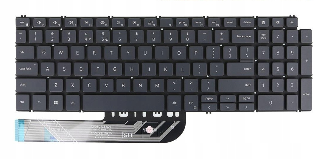 Klawiatura Do Dell 7591 7791 5584 5590 5593 5594 5598 7590 3510 Led Szara