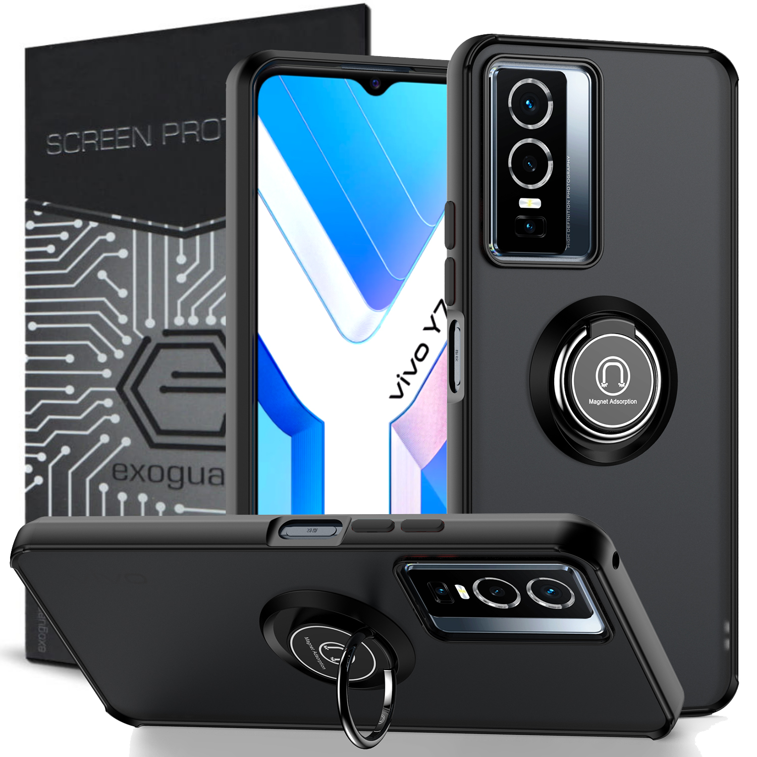 

Etui Pancerne Obudowa Case Szkło do Vivo Y76 5G