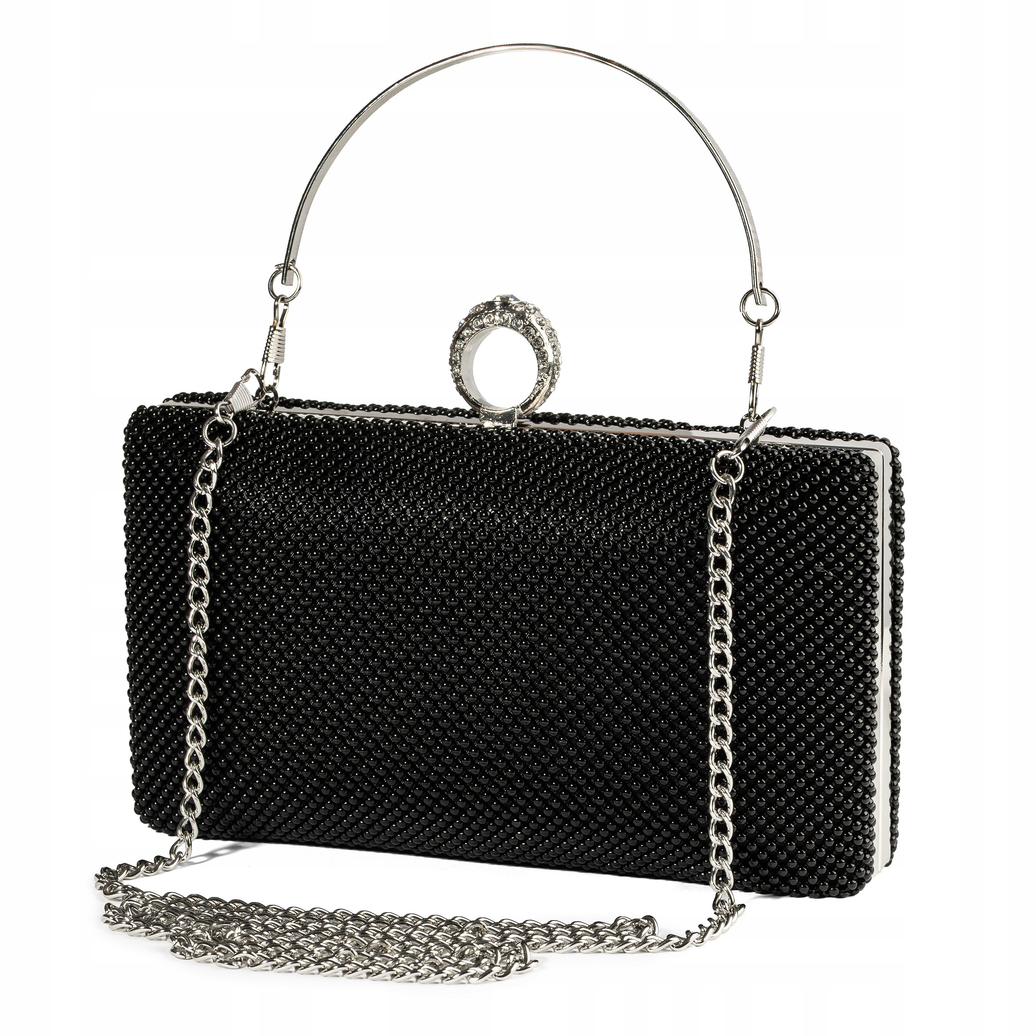 Puzderko Psaníčko Večerní Vizitková Taška Na Řetízku Přes Rameno Černá