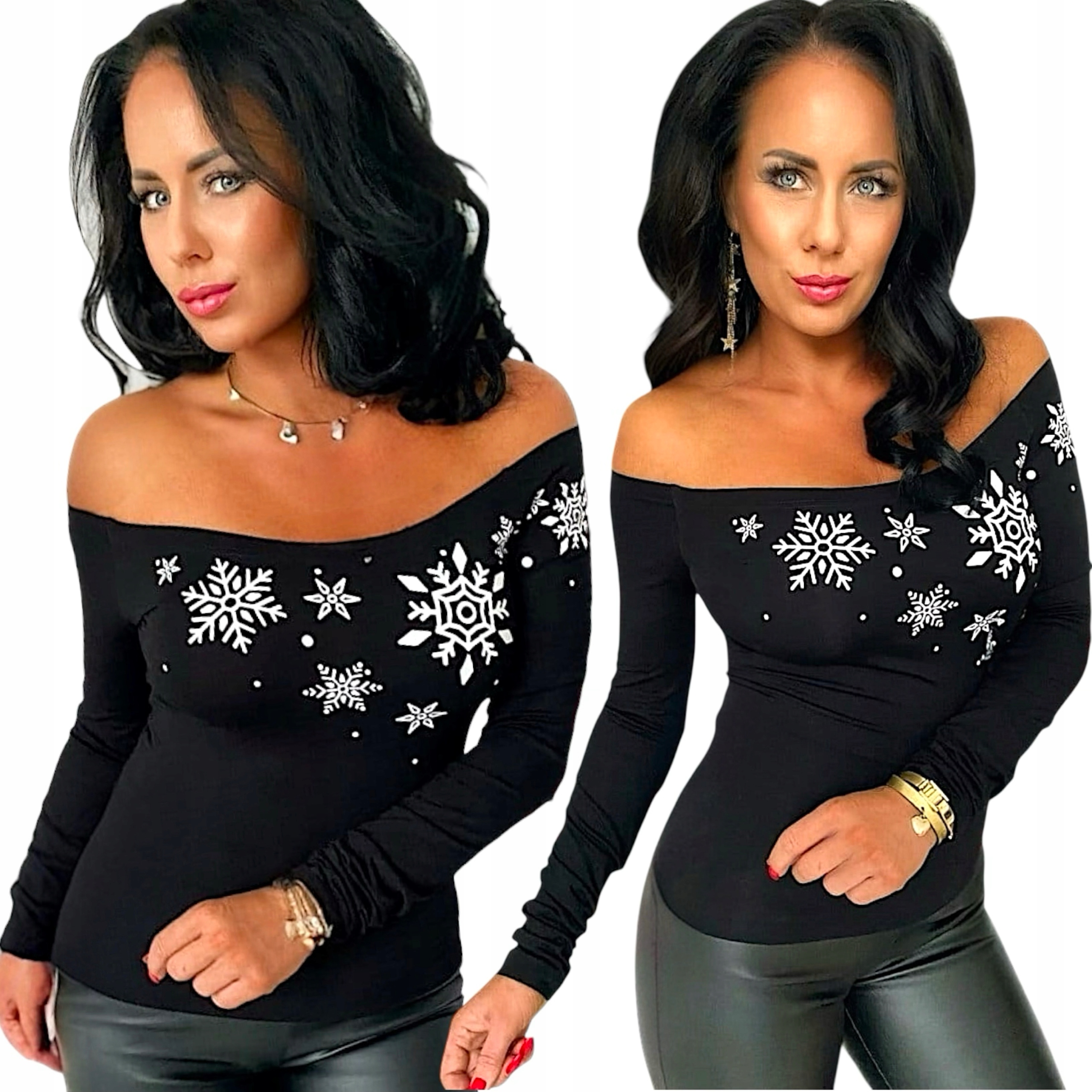 Vánoční dámská halenka na Vánoce elegantní španělská jako Dárek L 40