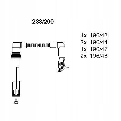 Przewody zapłonowe BREMI 233/200 Producent części BREMI
