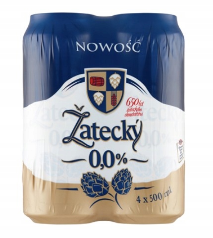 Zatecky Svetly Lezak Pivo bez alkoholu 24 x 500 ml plechovka