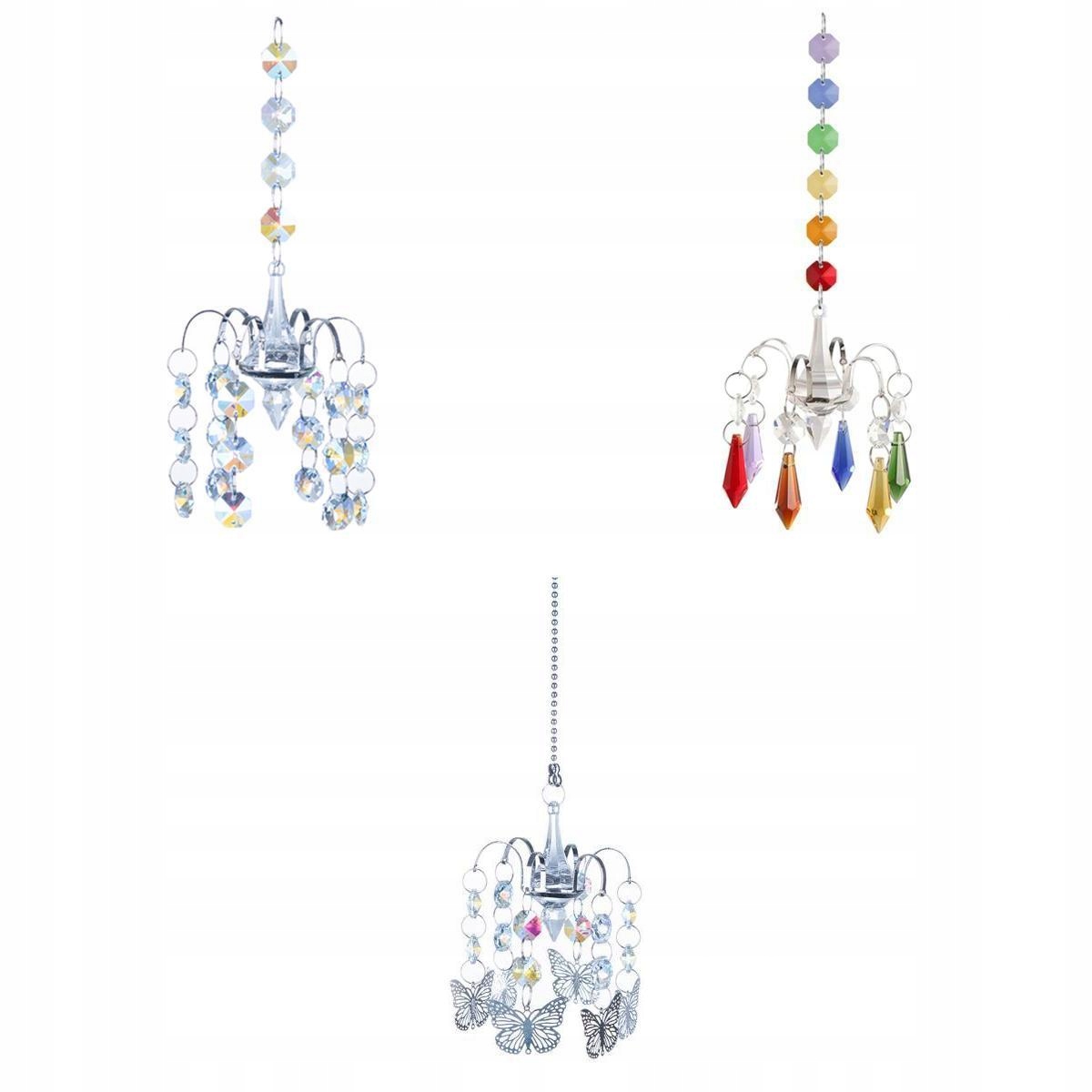 

3x Pryzmaty Wiszące Tęczowe Ozdoby Ogrodowe