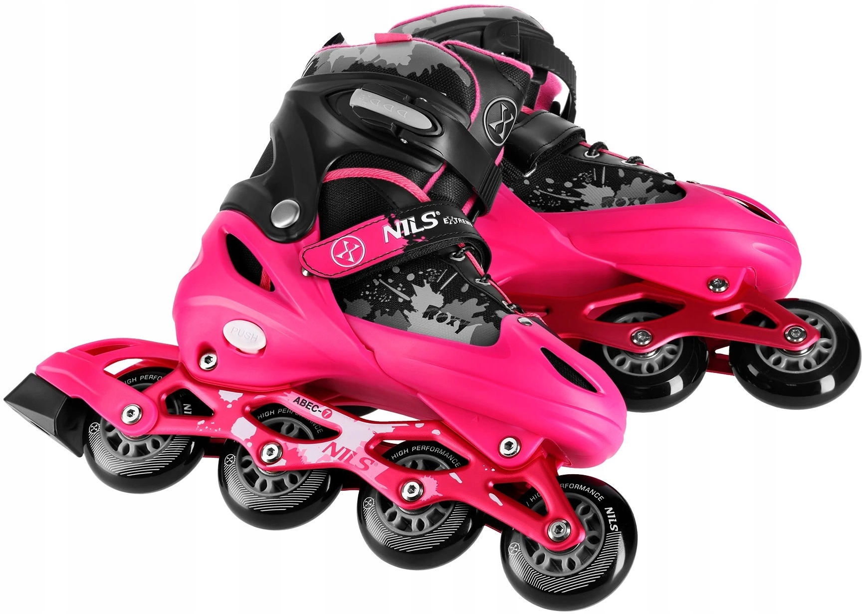 Łyżworolki Nils Extreme NA18137A (rozmiar 35-38) Czarno-różowy
