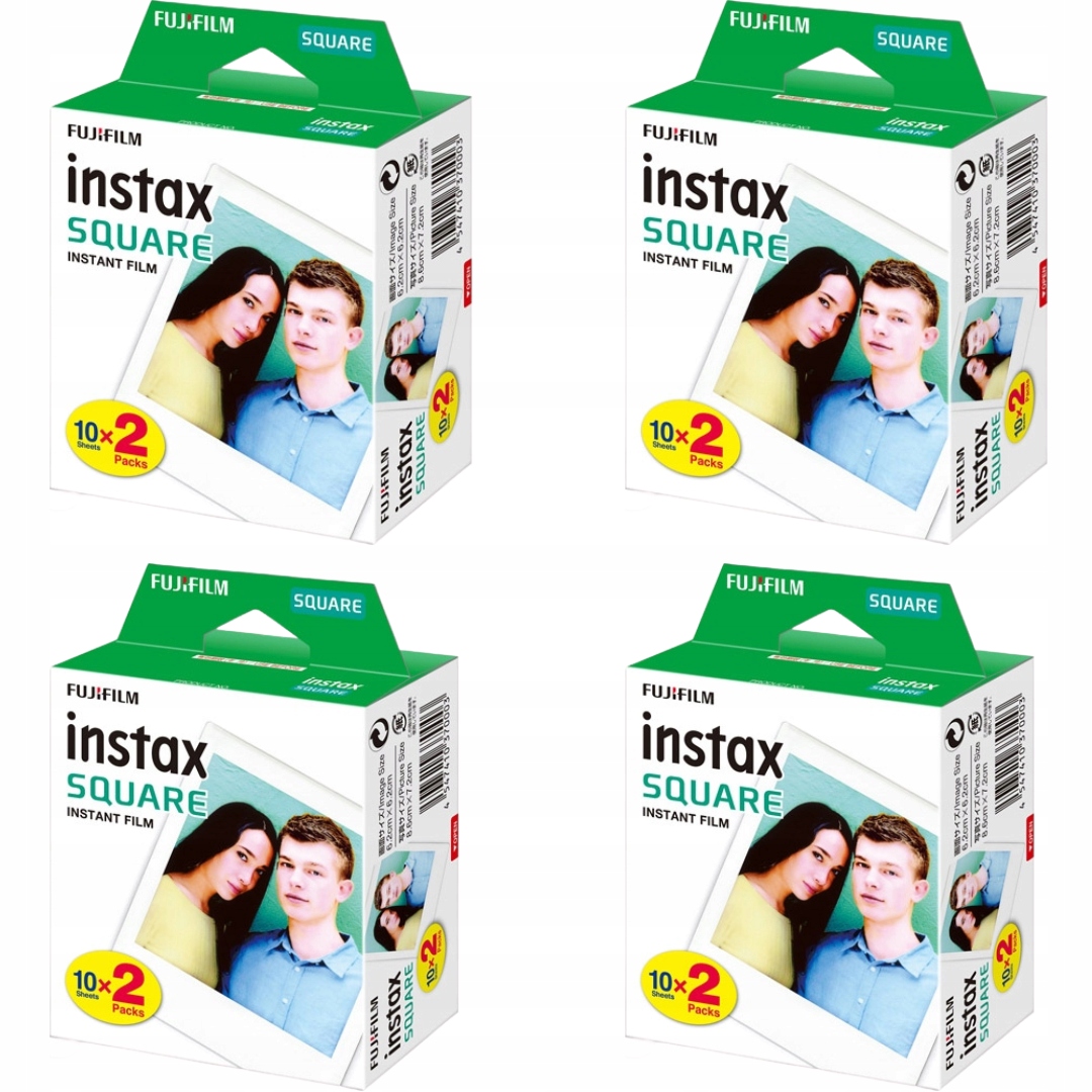 Náplně Instax Square 4x20kusů 80 Fotografií Film Fujifilm SQ1 SQ6 Tiskárna Link