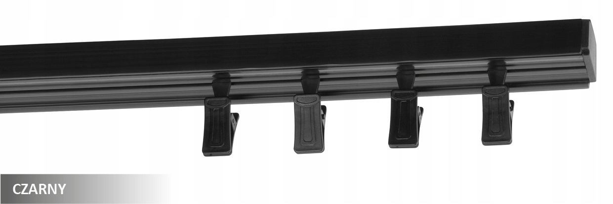 Szyna Sufitowa Jednotorowa PCV Czarna Szara 390 cm Marka RENA