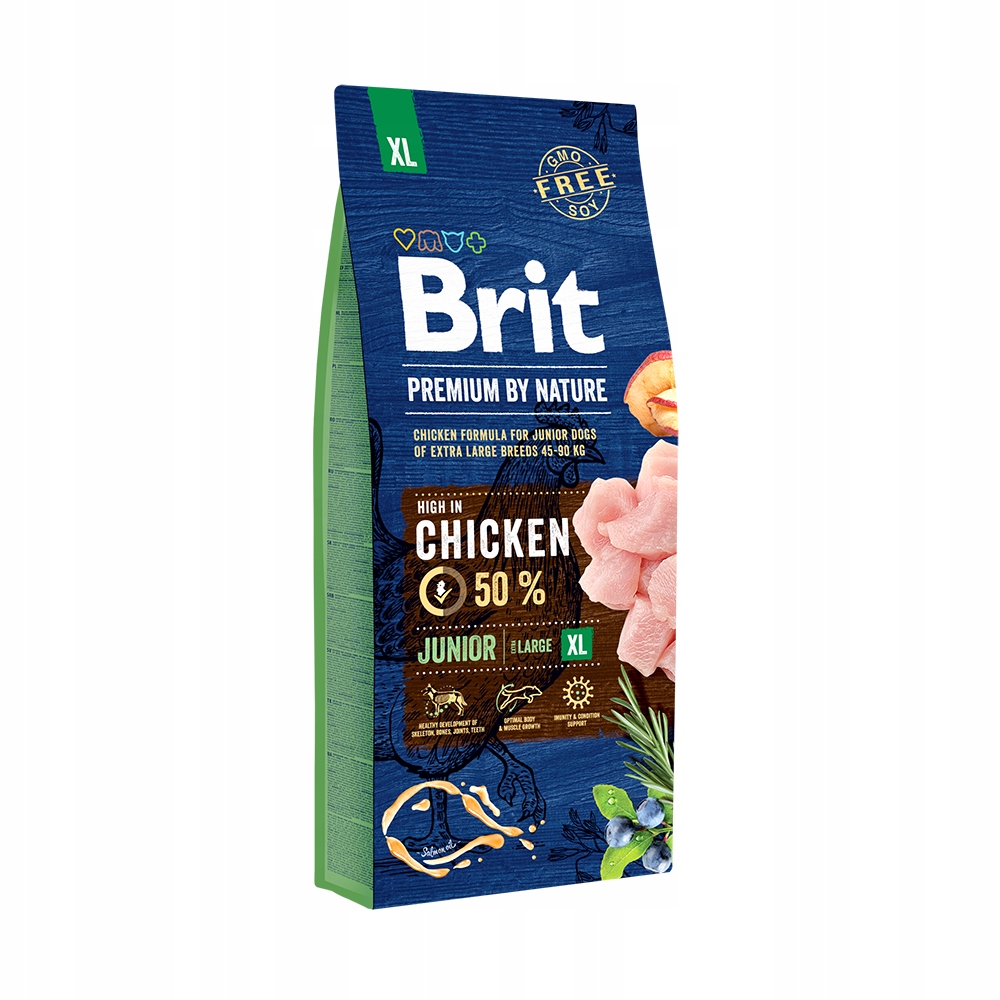 Brit Premium By Nature Junior XL s kuřecím masem 15 kg