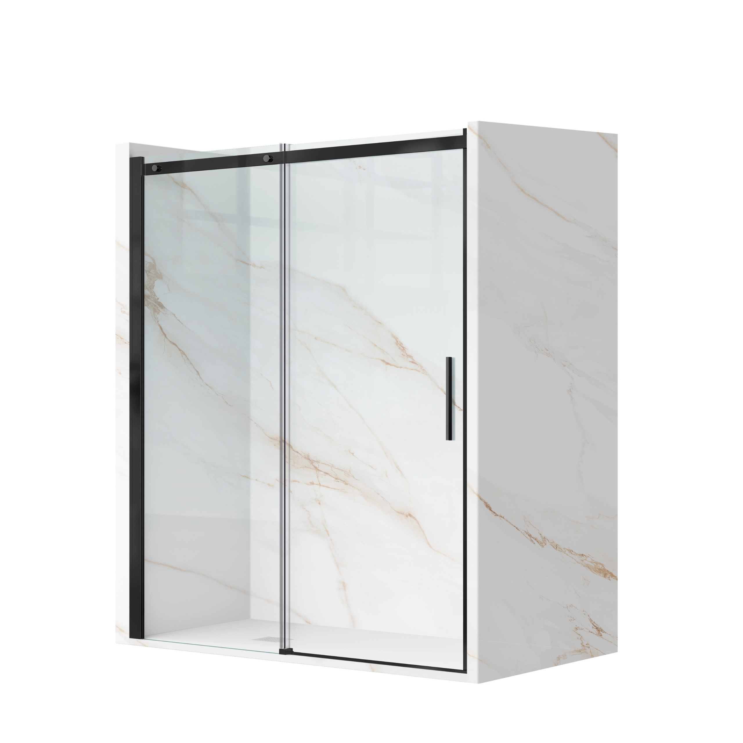 Sprchové dveře Porta černé, posuvné, 100 cm, Easy Clean