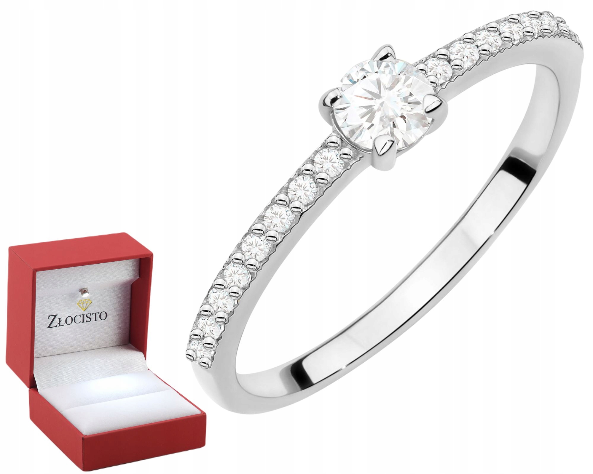 Bílé Zlato Prstýnek S Brilianty Klasický Zlato 585 Dárek Gravírování