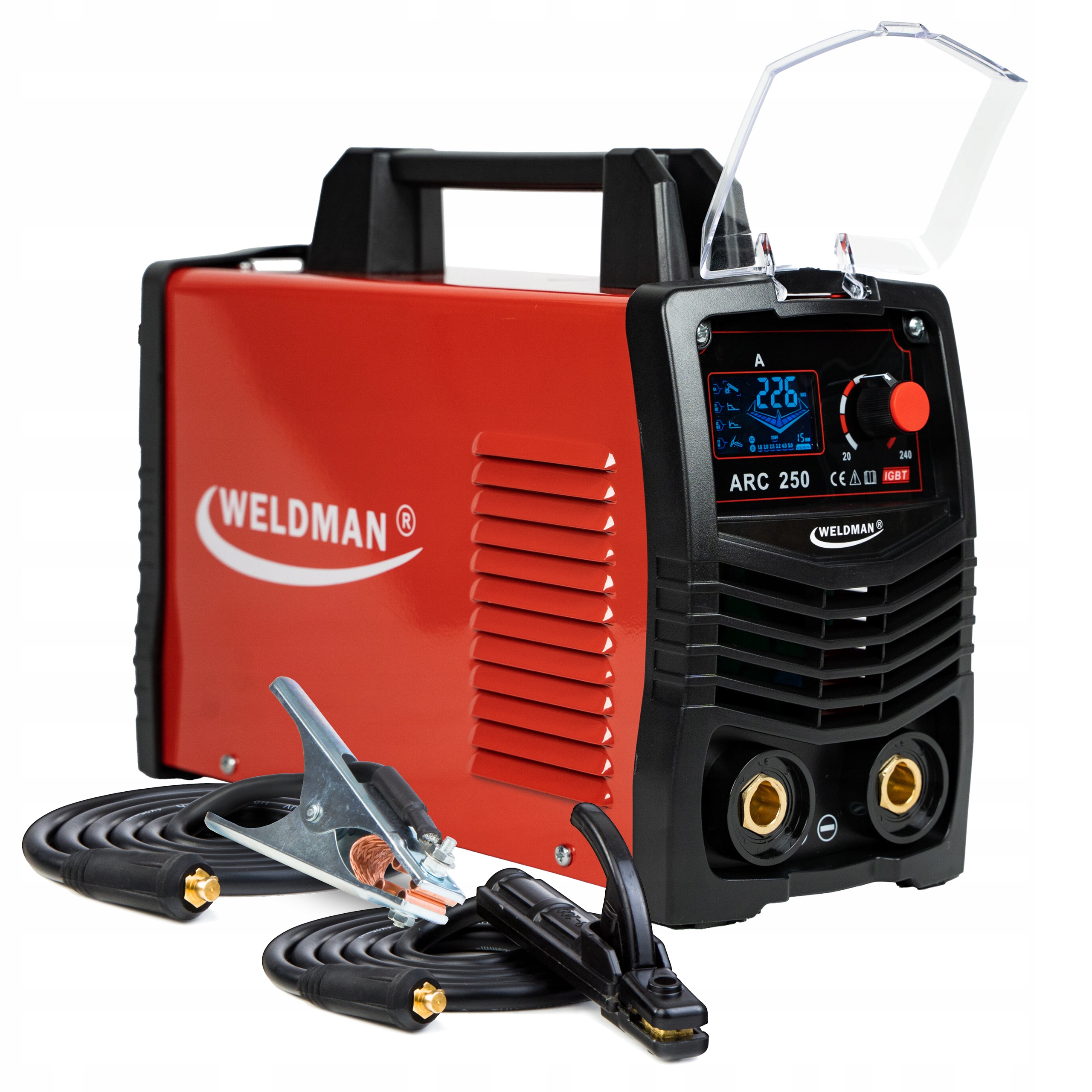 Invertorová Svářečka Weldman Arc 250 LCD Synergie 240A 230V Mma Tig Igbt
