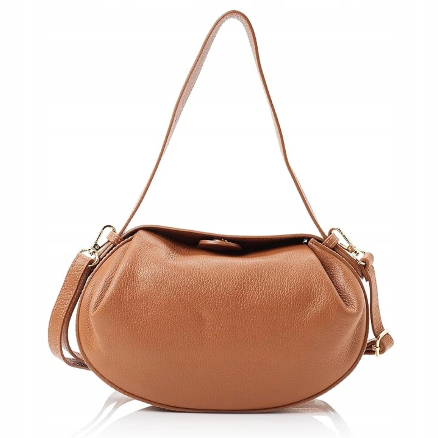 Dámská kabelka Isabella Rhea hnědá kožená Dollaro módní přírodní kůže