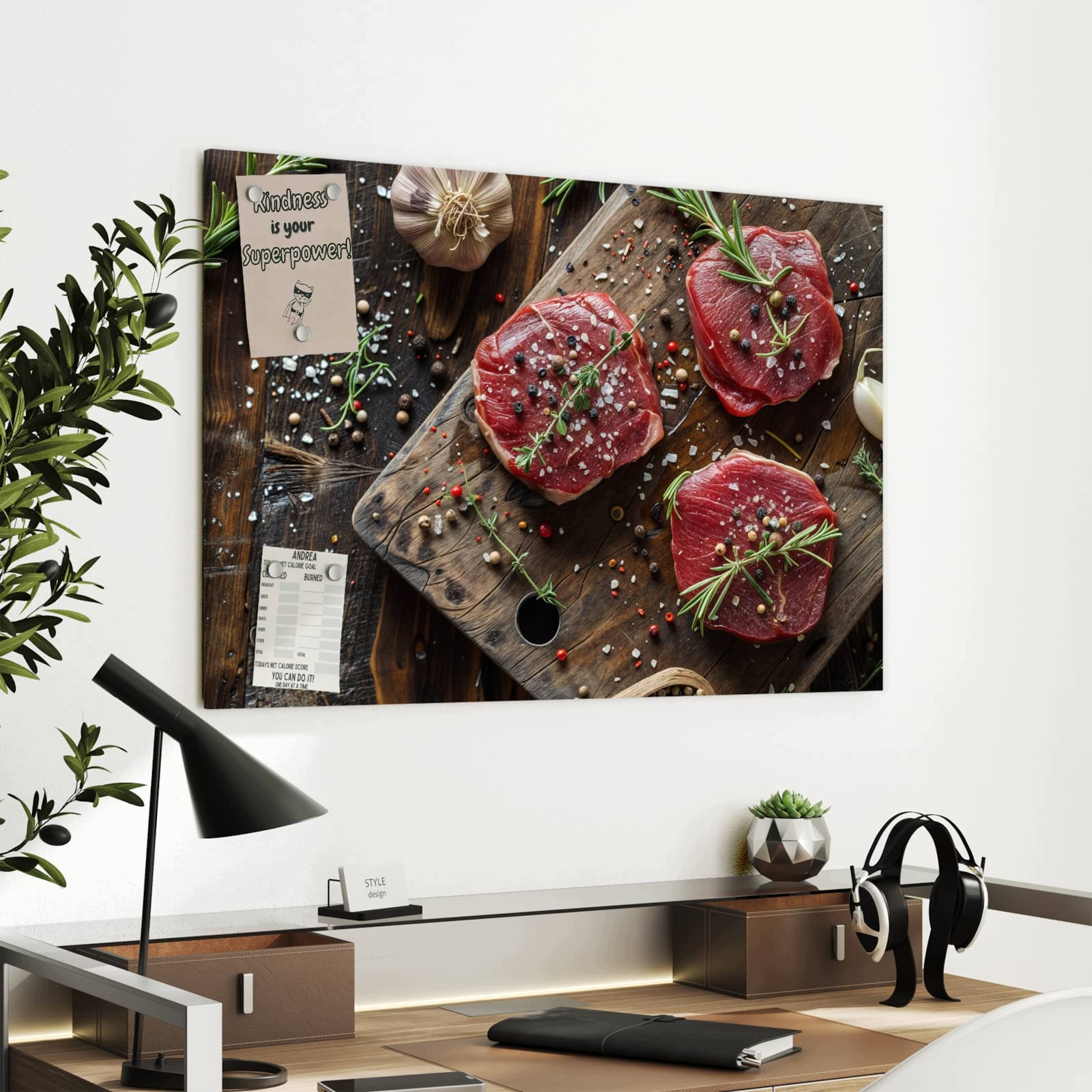 Magnetická tabule Svěží Koření 90 × 60 cm