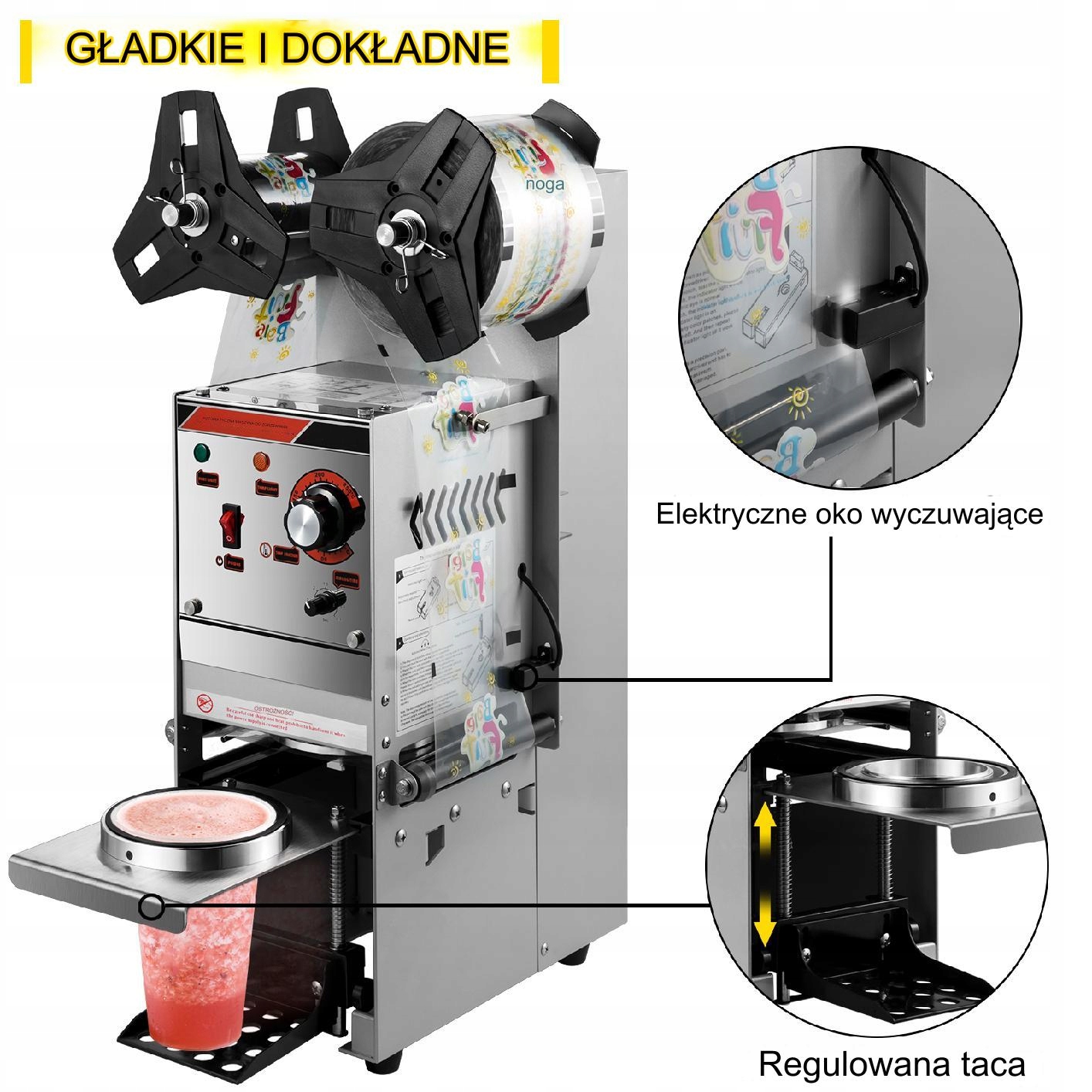 Komercyjna zgrzewarka do kubków Moc 0 W