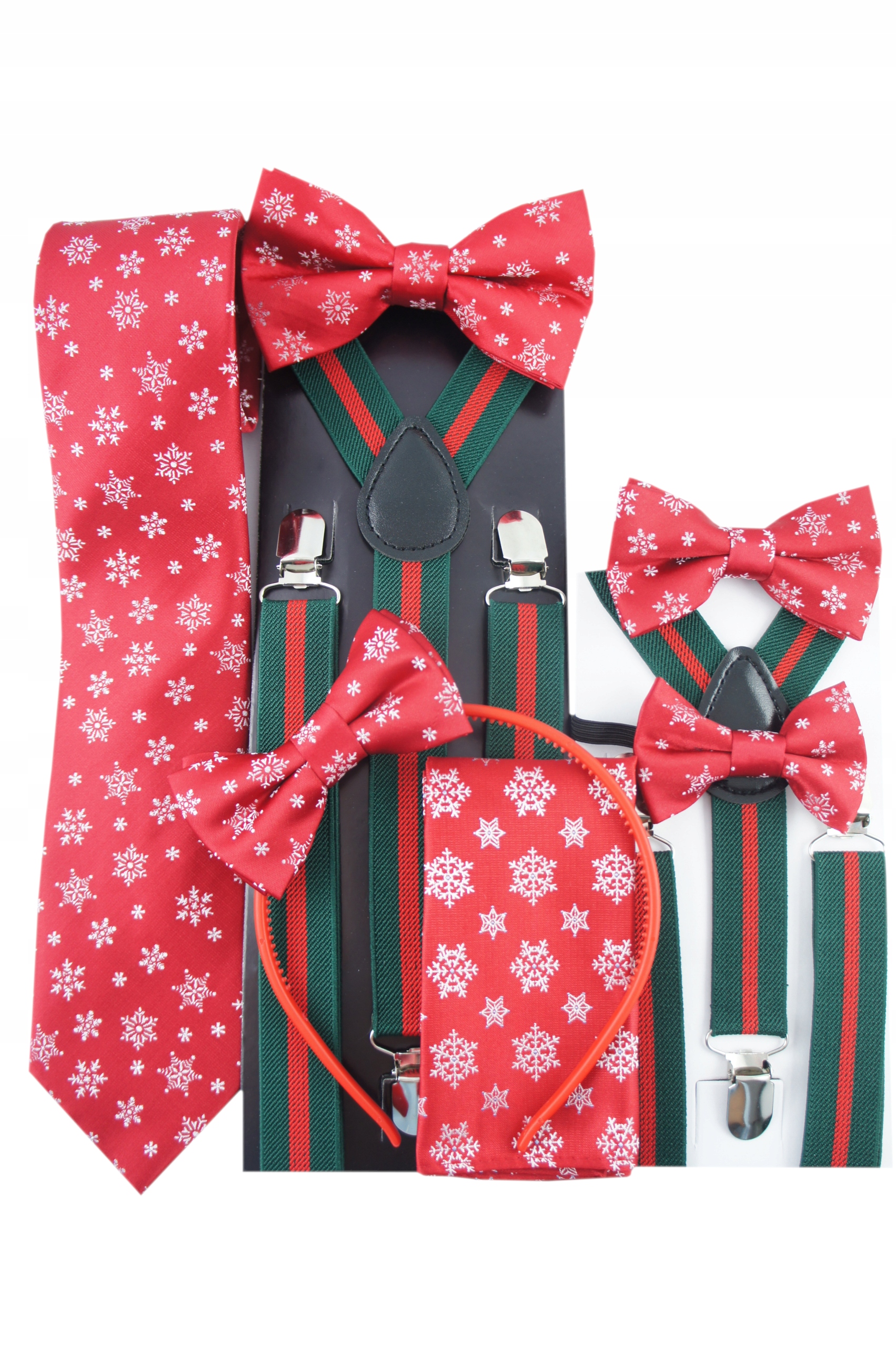 ŚWIĘTA Poszetka/ chusteczka do marynarki ŚNIEŻYNKI Wzór dominujący świąteczny