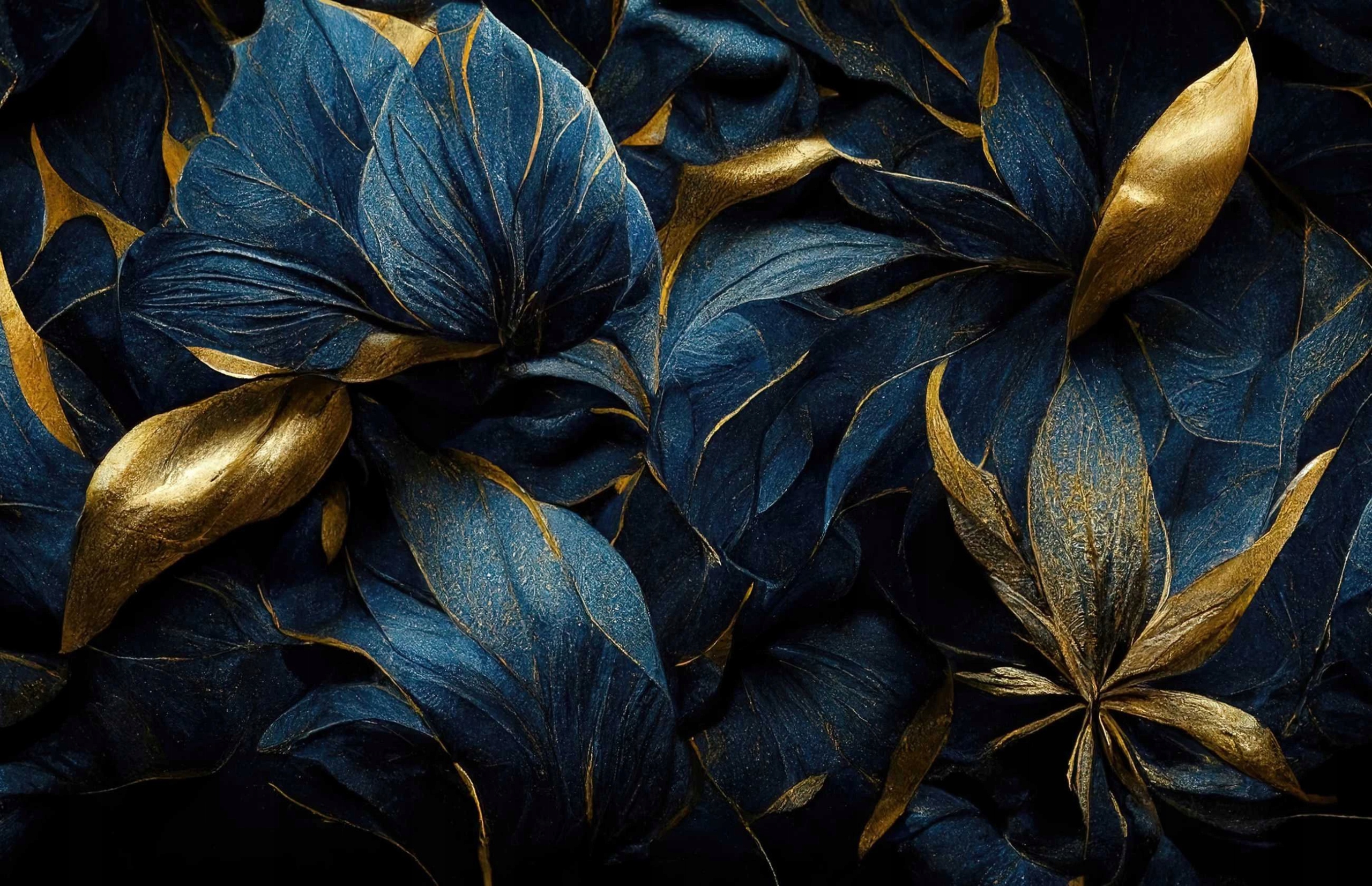 Magnetická maskovací podložka na radiátor, modré listy, 60 x 100 cm