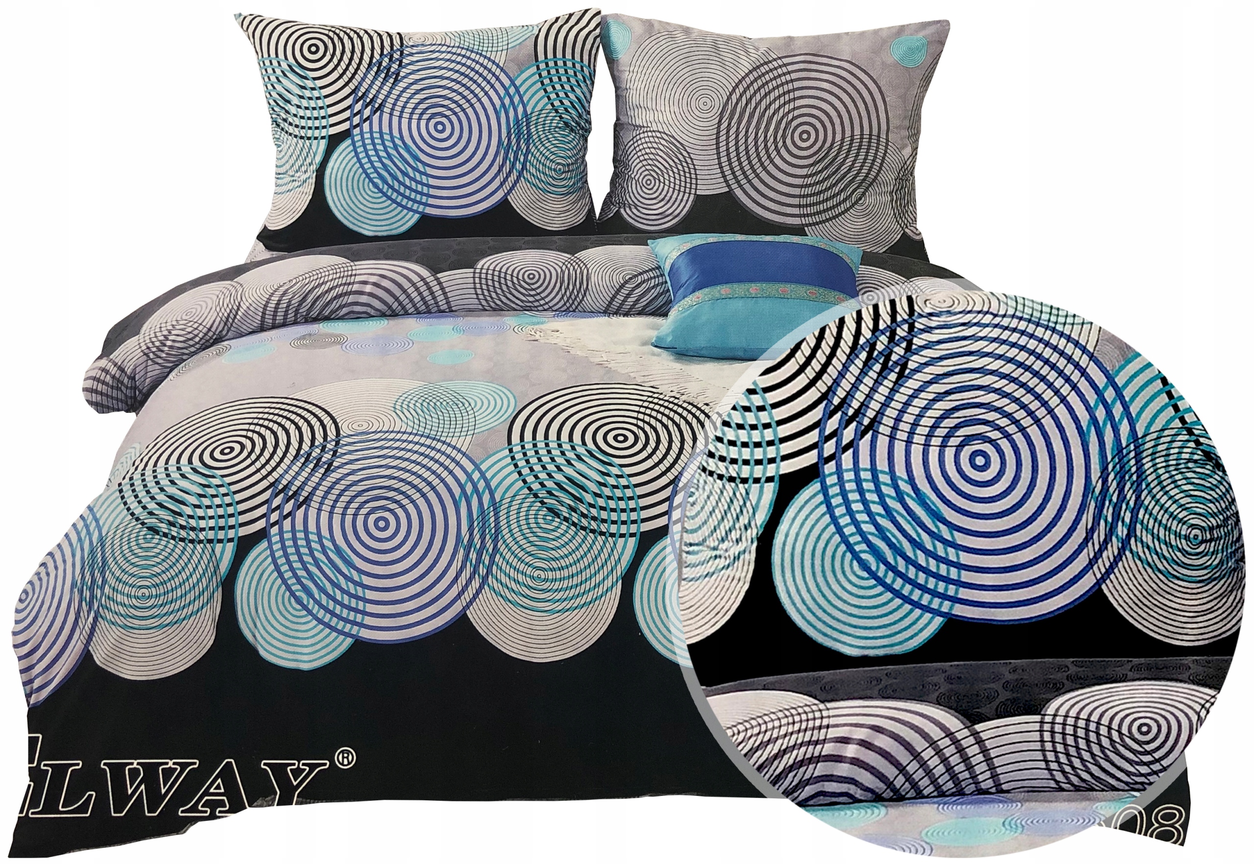 Pościel 200x220 Elway 100% Bawełna Komplet Pościeli Satynowej Nowe