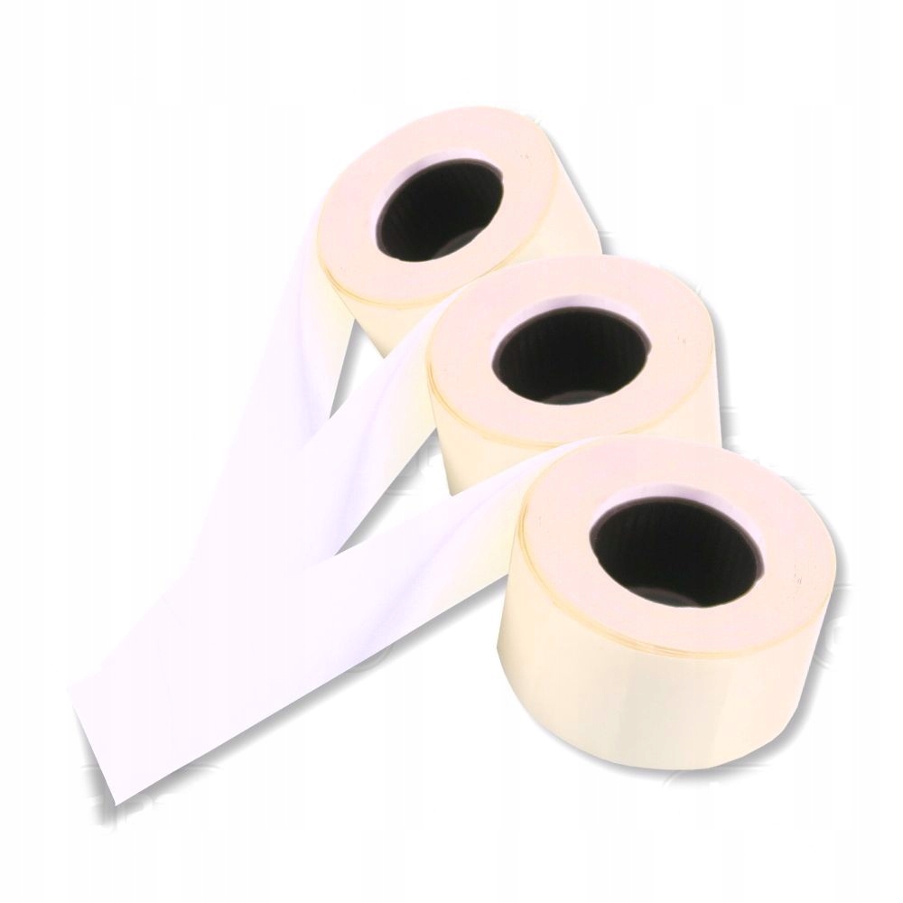 Taśma do metkownic jednorzędowa biała prostokątna