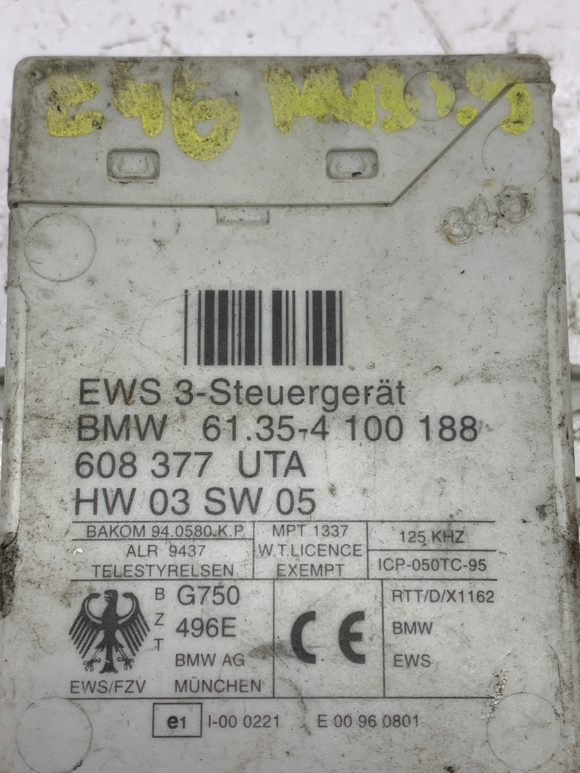 modulo Centralina IMMOBILIZERA 61.35-4100188 BMW