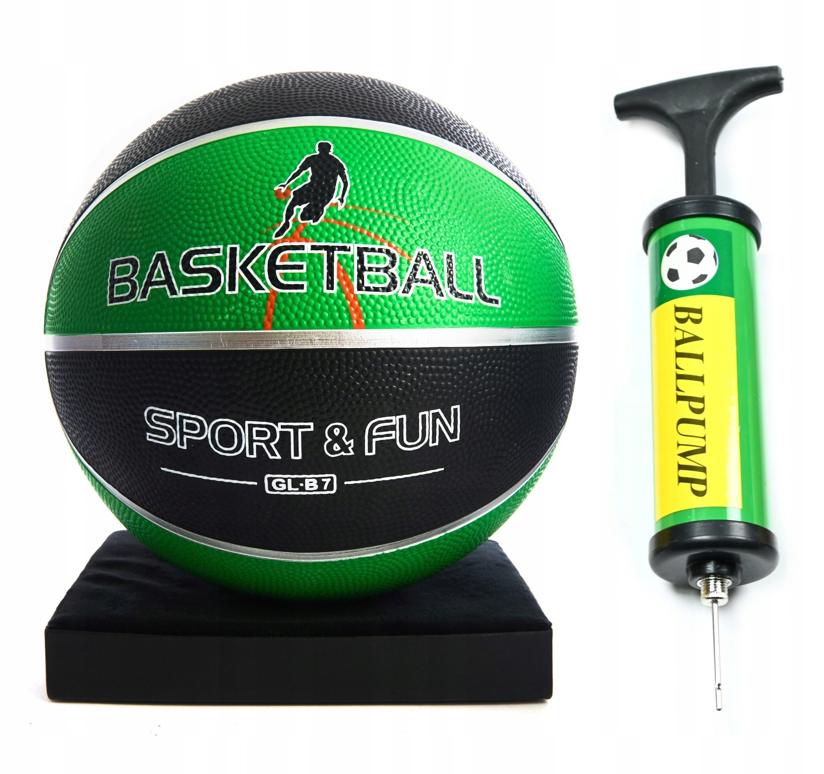 

Piłka Do Koszykówki Zielono Czarna Pompka