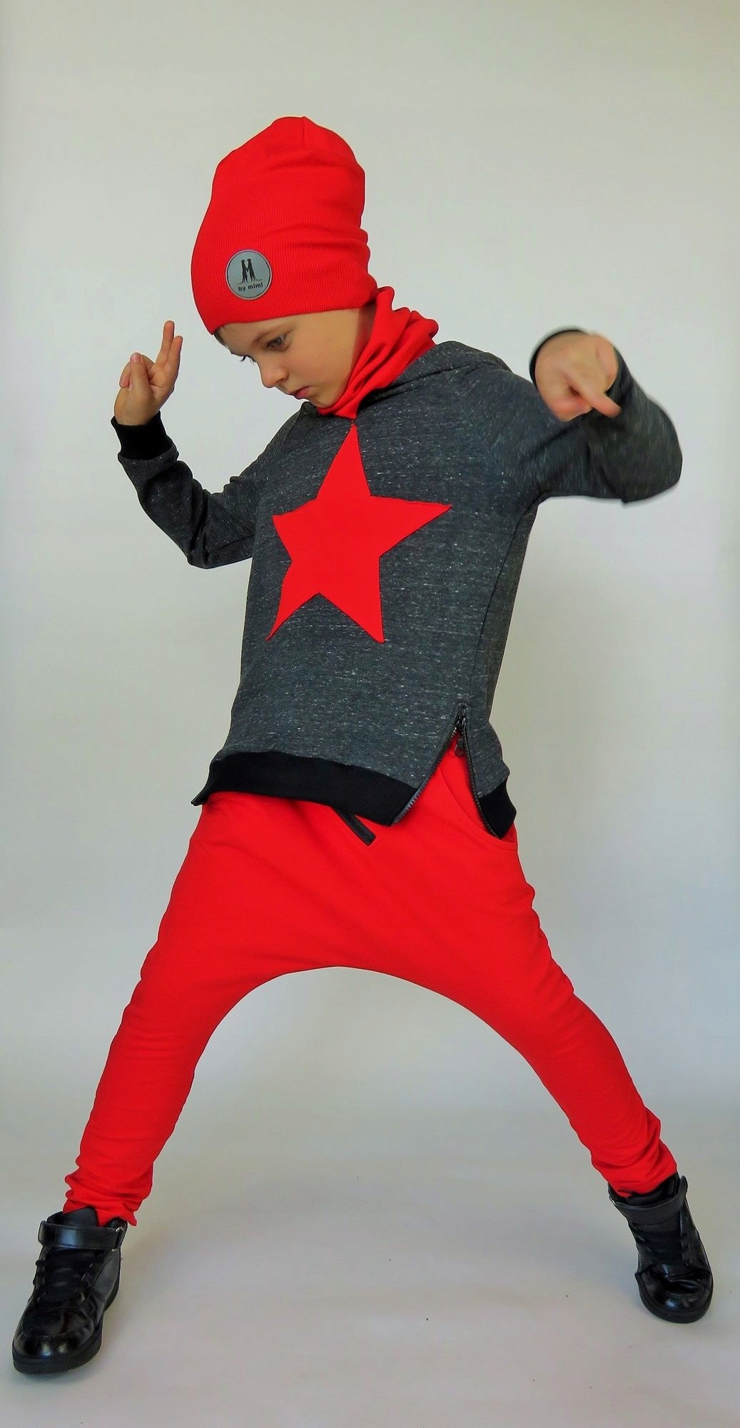 Spodnie baggy czerwone 158 Caramba Mamma EAN (GTIN) 5905923108091