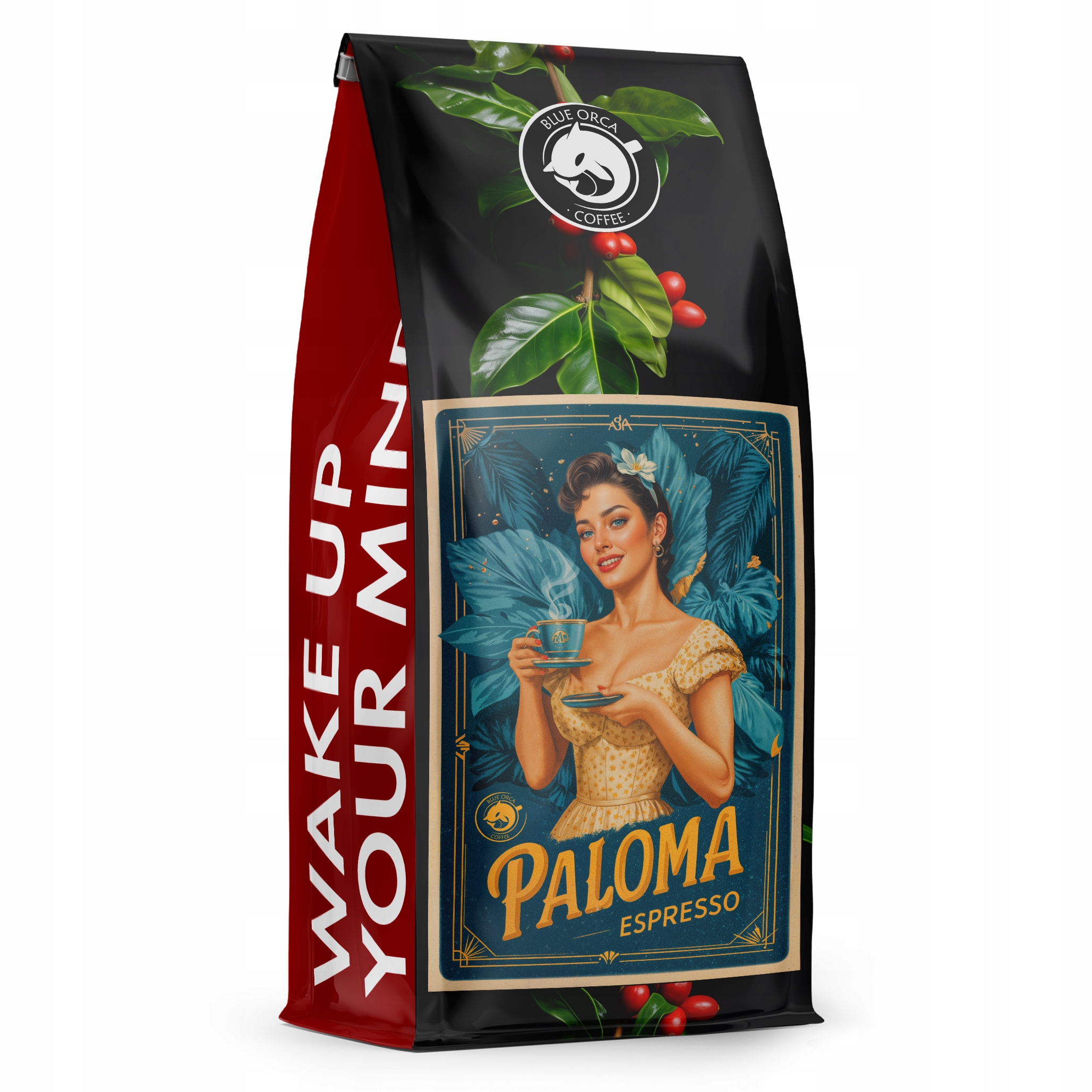 Káva zrnková 1kg blend Paloma Blue Orca Limited Edition do kávovaru